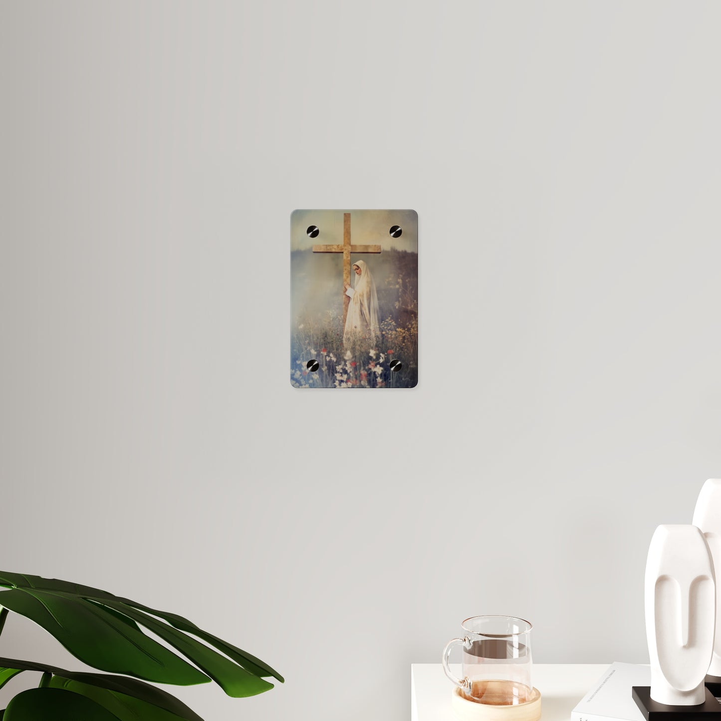 The Feast of the Exaltation of the Holy Cross Wall Art Panel - Ready to Hang Acrylic Print - Catholic Saint Art - Patron Saint Print