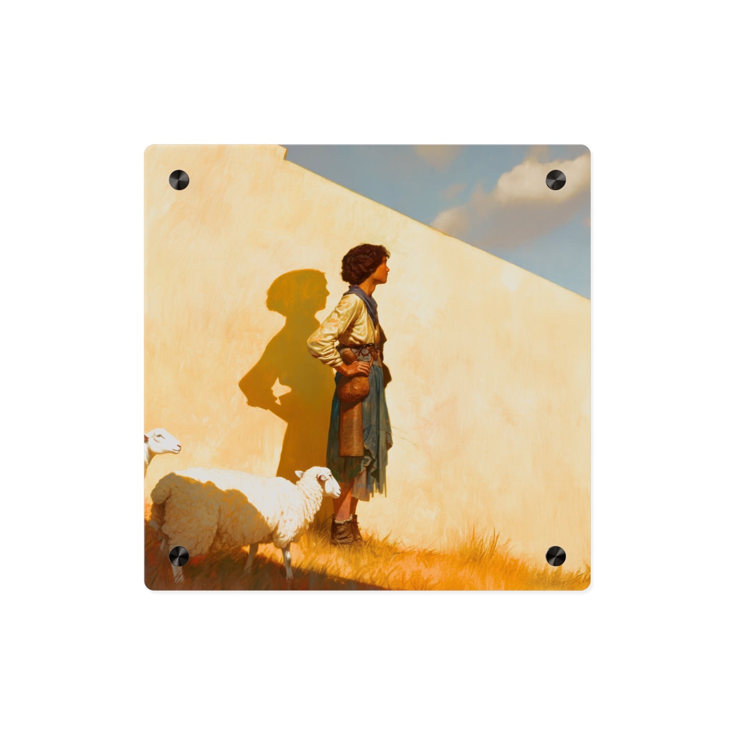 David son of Jesse Acrylic Wall Art Panel - Ready to Hang Acrylic Print - David and Goliath - Bible Story Wall Art