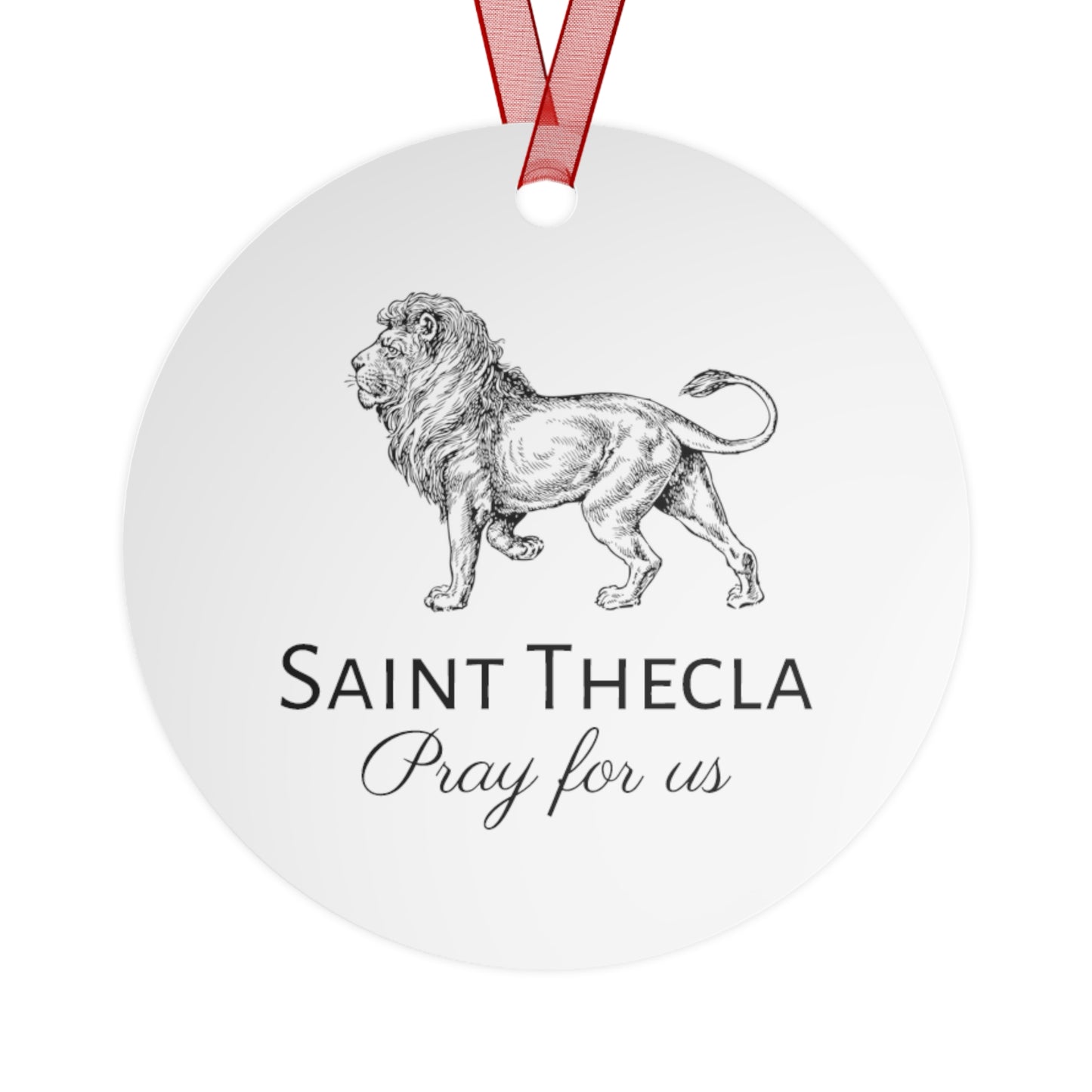 Saint Thecla - Religious Holiday Christmas Ornament and Keepsake - Double sided Keepsake Religious Ornament