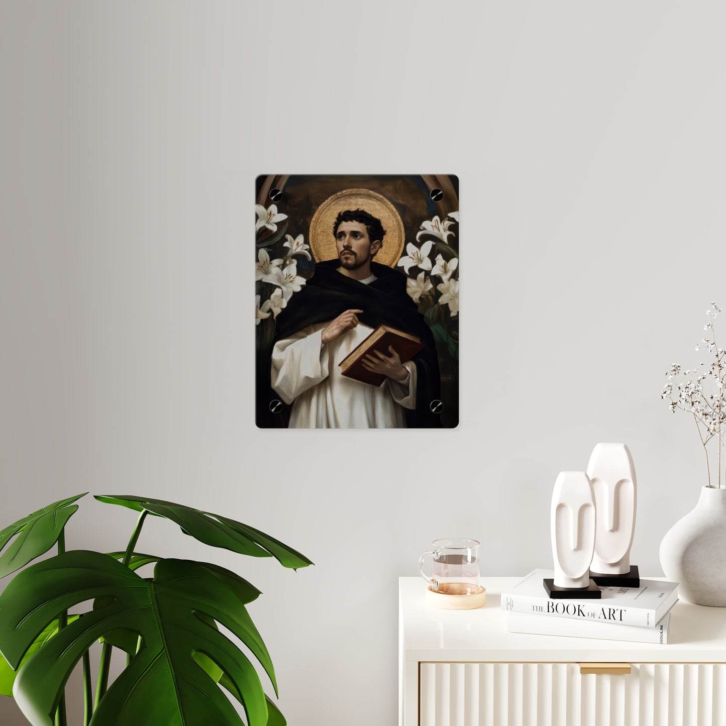 Saint Dominic Wall Art Panel - Ready to Hang Acrylic Print - Catholic Saint Art - Patron Saint Print - No Frame needed