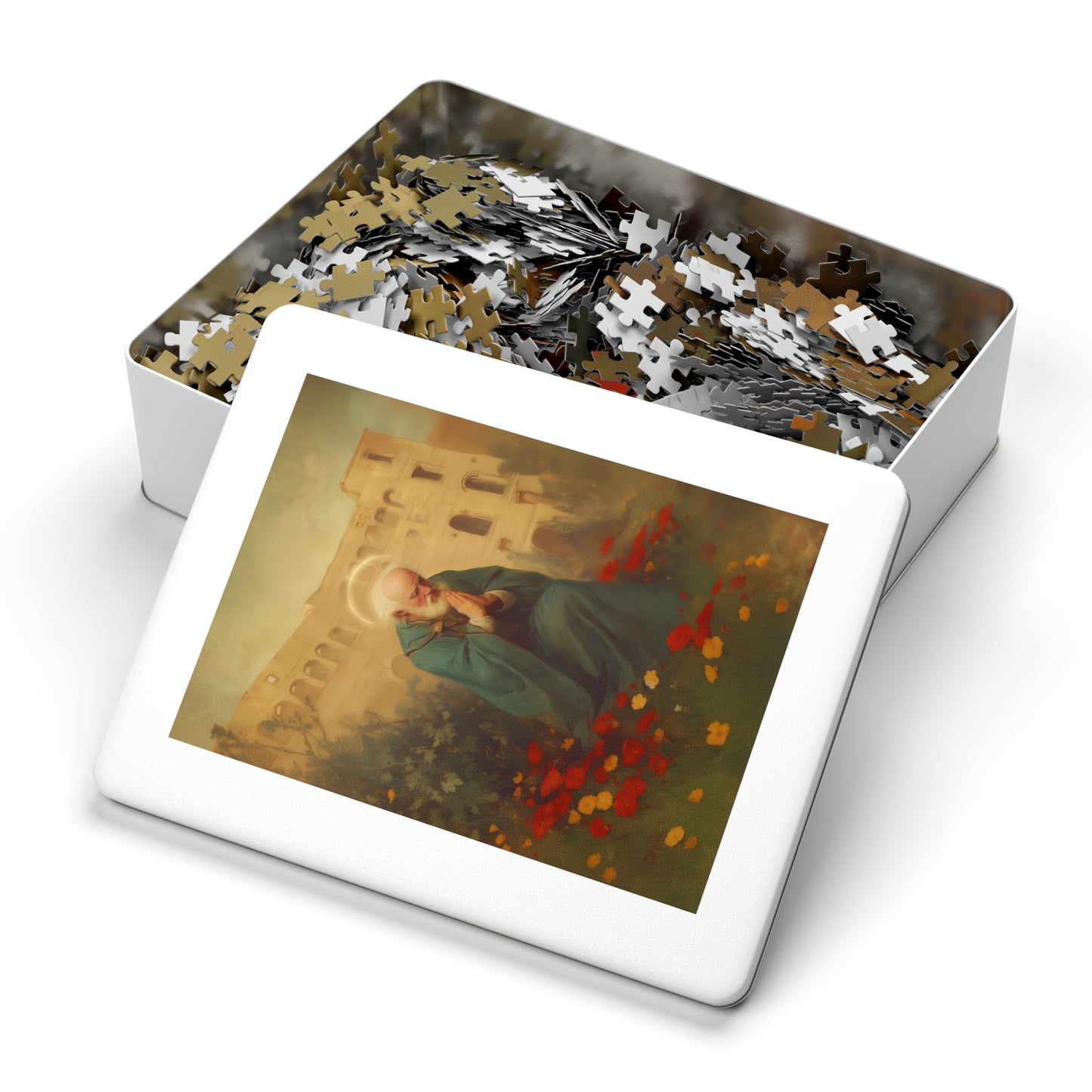 Saint Cyprian - Puzzle and Tin - Religious Jigsaw Puzzle (30, 110, 252, 500,1000) - Gift Catholic Families