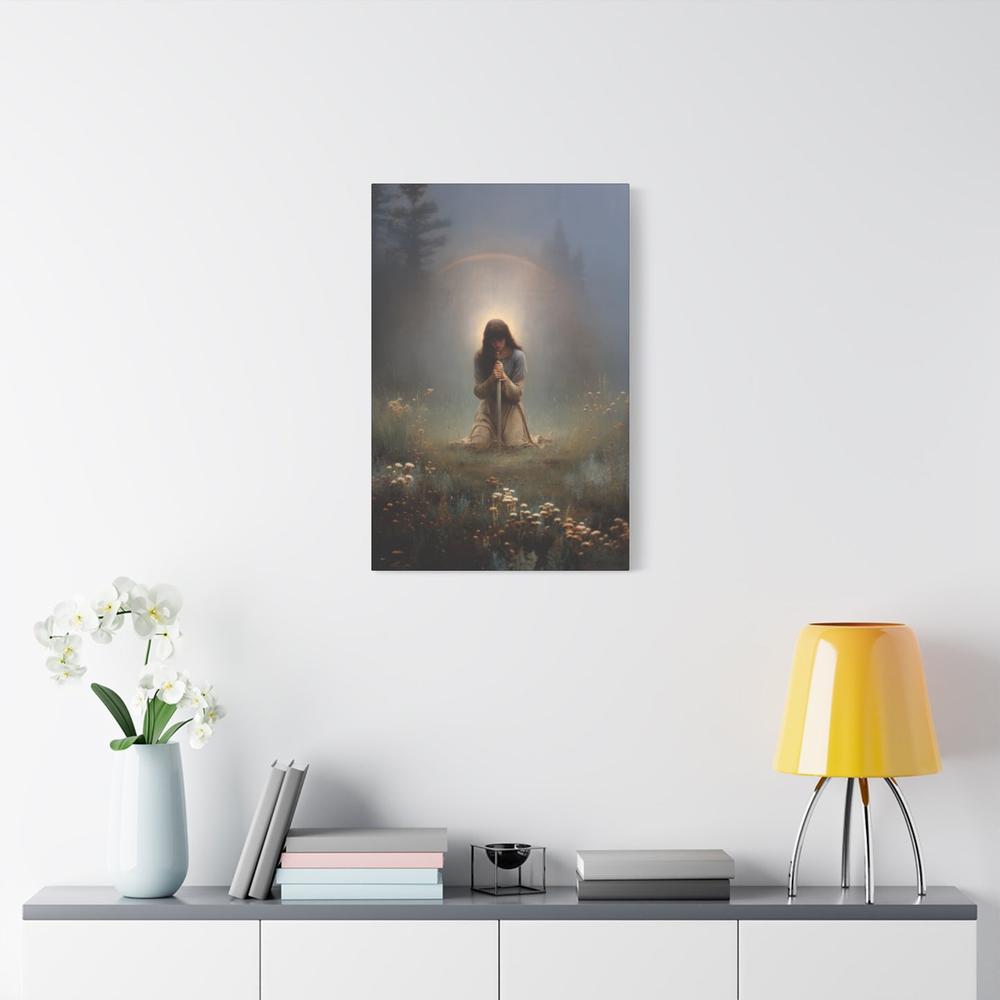 Saint Joan of Arc - Museum Wrapped Canvas - Sanctified Souls Print - Religious Art for your Home - Catholic Patron Saint Art