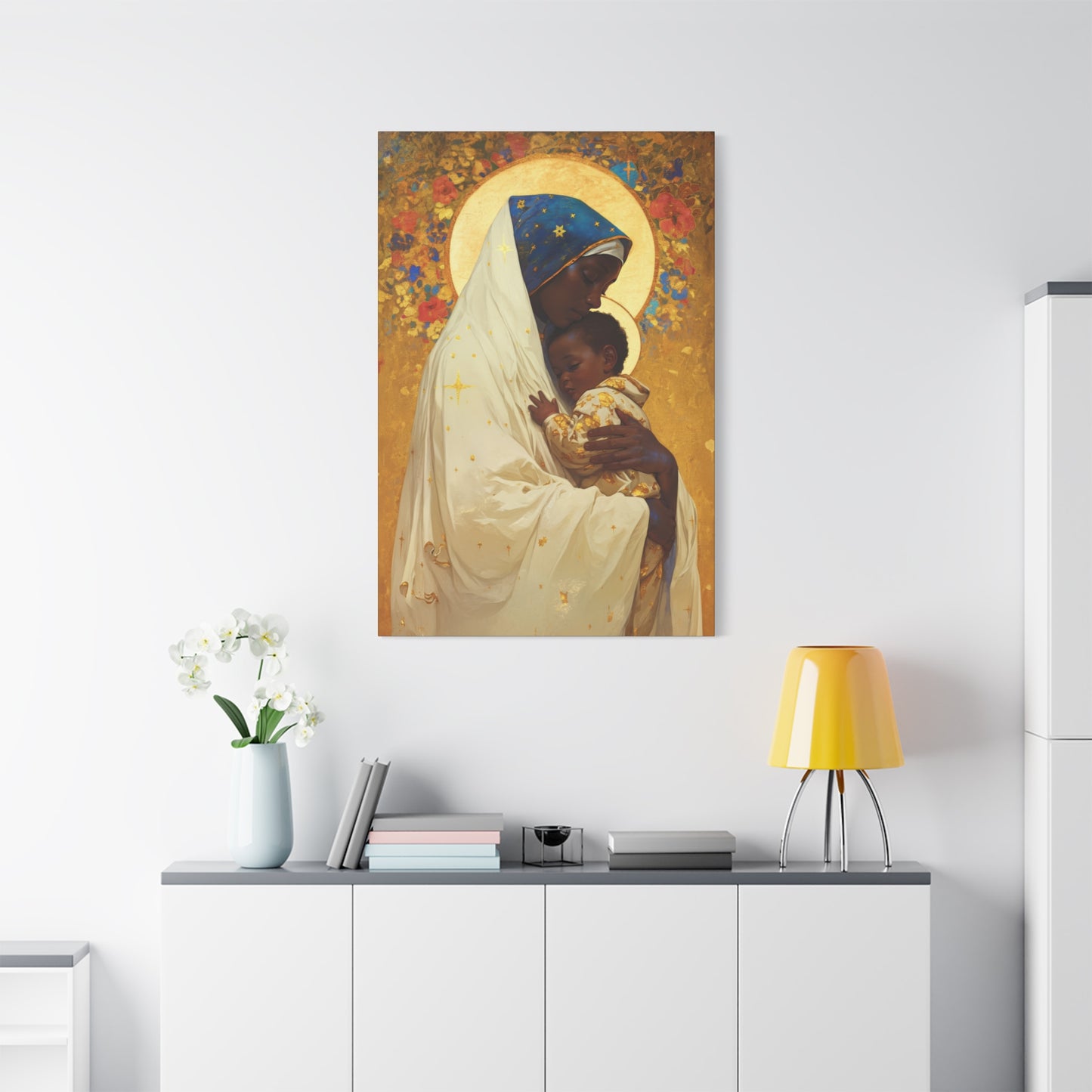 Queen of Peace and Love- Our Lady of Kibeho's Message - Museum Wrapped Canvas - Print - Religious Art for your Home - Christian print