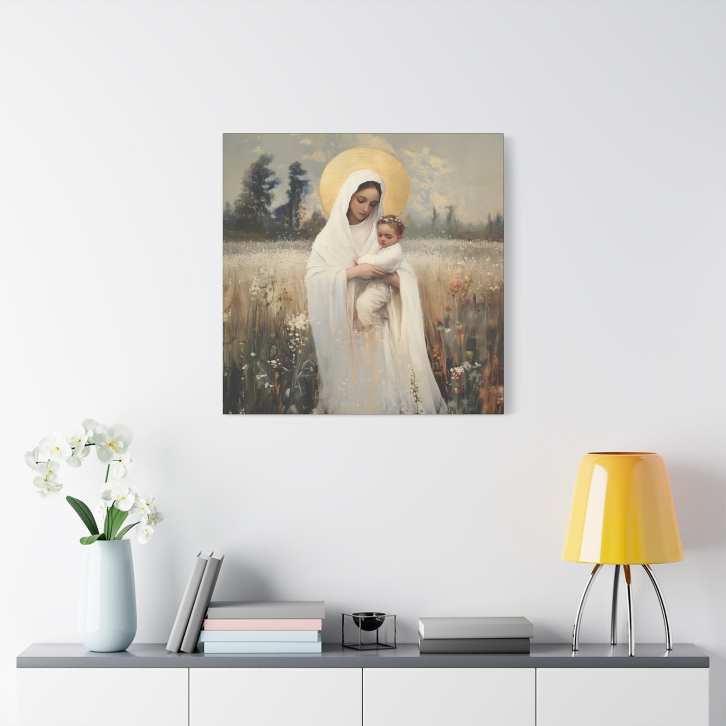 Our Lady of the Prairie - Multiple Sizes - Catholic Home art - Museum Wrapped Canvas - Sanctified Souls Print