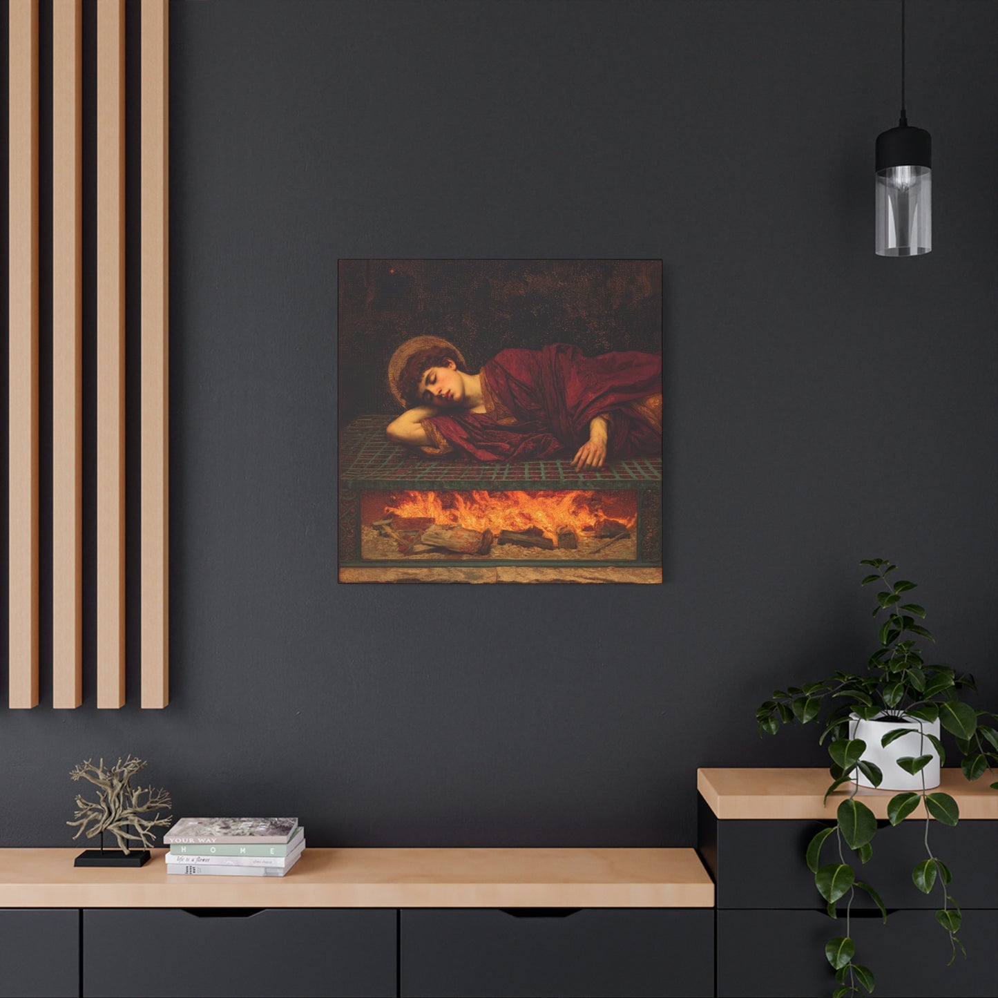 Saint Lawrence - Museum Wrapped Canvas - Sanctified Souls Print - Religious Art for your Home - Catholic Patron Saint Art