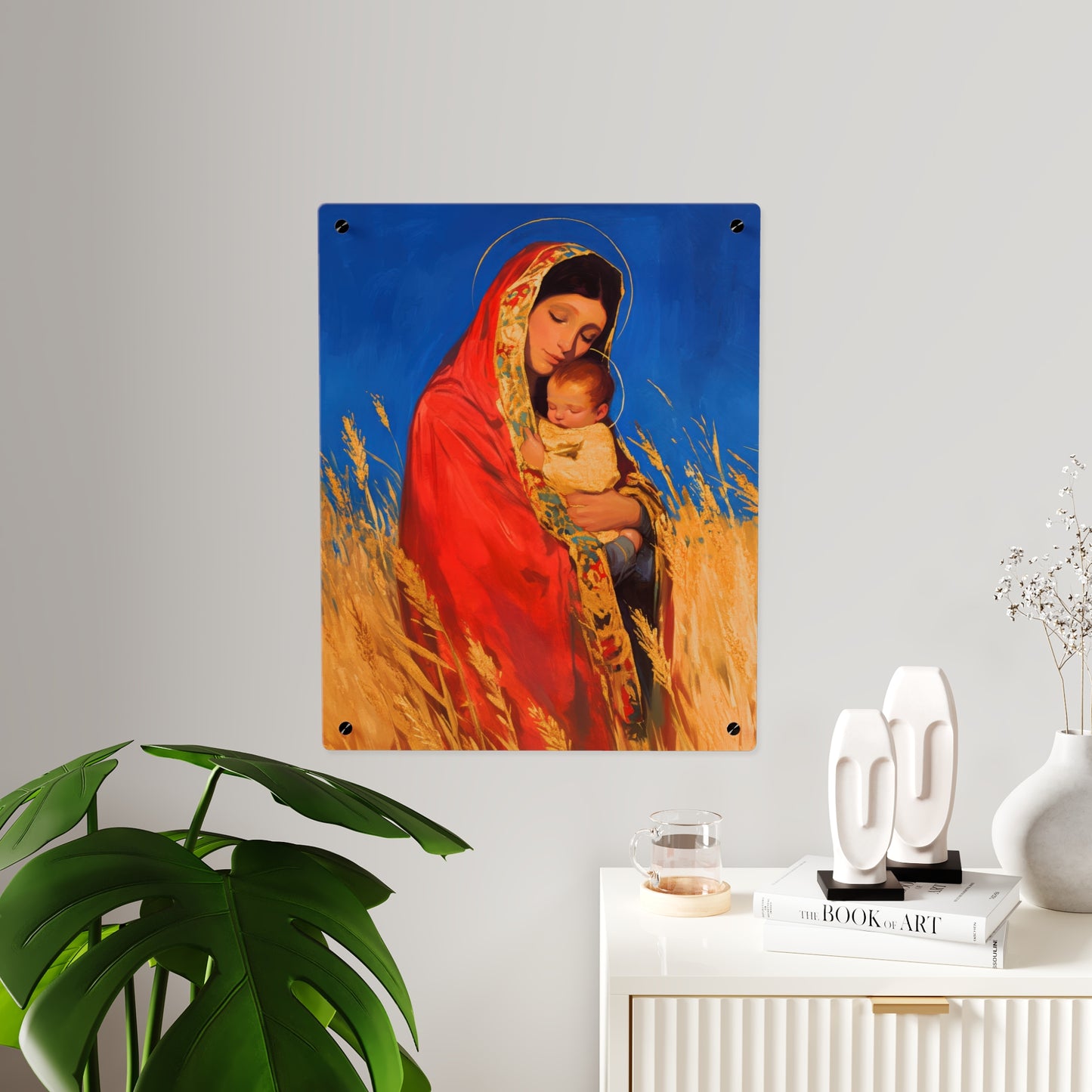 Our Lady of the Harvest - Wall Art Panel - Ready to Hang Acrylic Print - Catholic Saint Art - Patron Saint Print