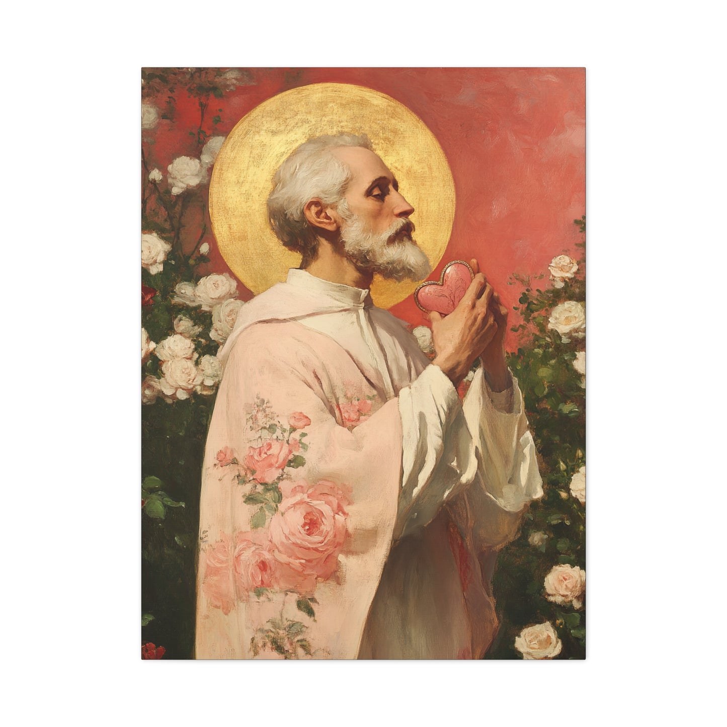 Saint Valentine - Multiple Sizes - Catholic Home art - Museum Wrapped Canvas - Sanctified Souls Print - Catholic Saint Art