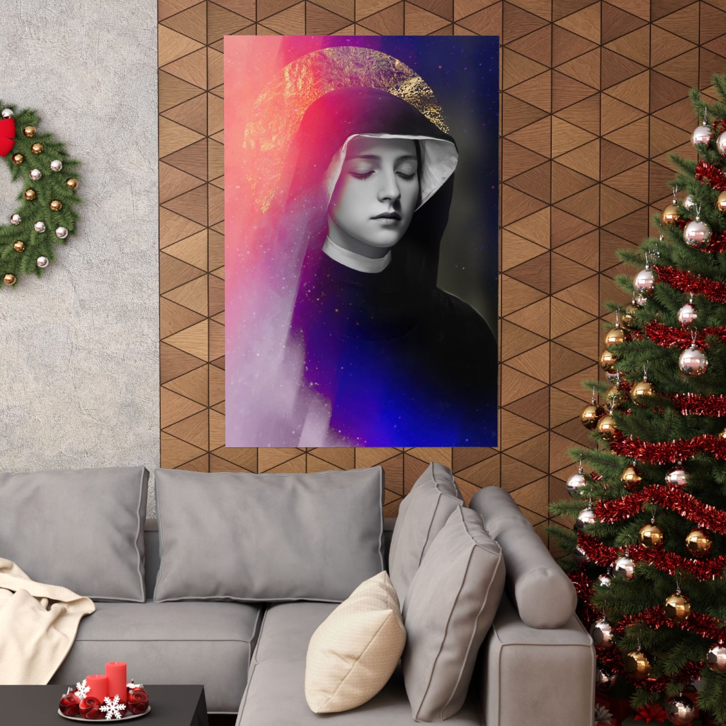 Saint Faustina Kowalska Poster Print - Sanctified Souls Print - Multiple Sizes - Premium Posters - Catholic Art for your home