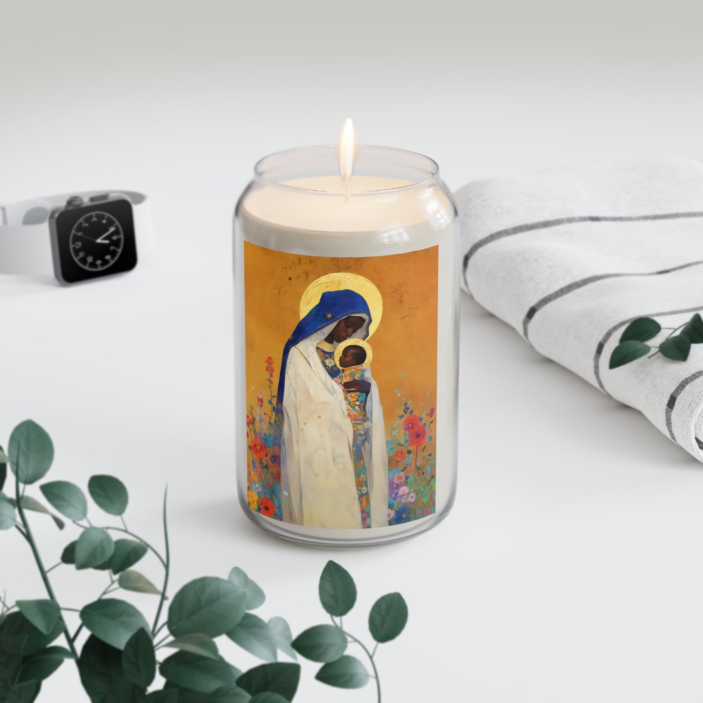 The Divine Embrace- Our Lady of Kibeho's Love - Scented Prayer Candle, 13.75oz - Candle - Catholic Art - prayer room Scented Candle