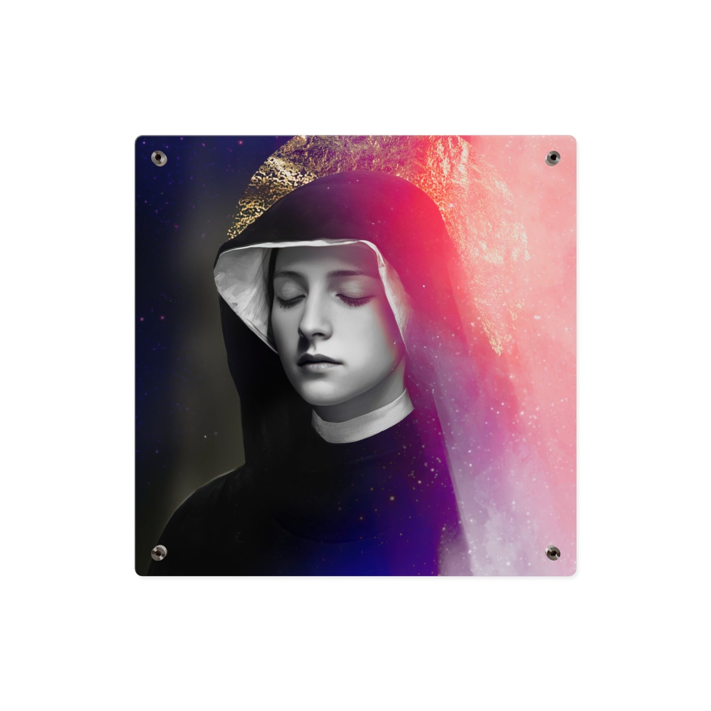 Saint Faustina Kowalska Wall Art Panel - Ready to Hang Acrylic Print - Catholic Saint Art - Patron Saint Print - No Frame needed