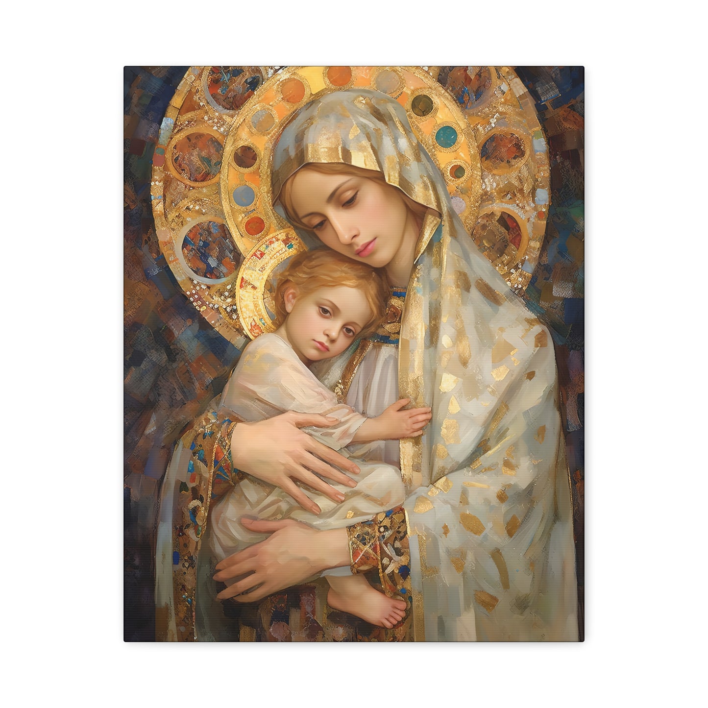 Madonna and Child - Gallery Wrapped Canvas - Sanctified Souls Print - Religious Art for your Home - The Virgin Mary and The Christ Child