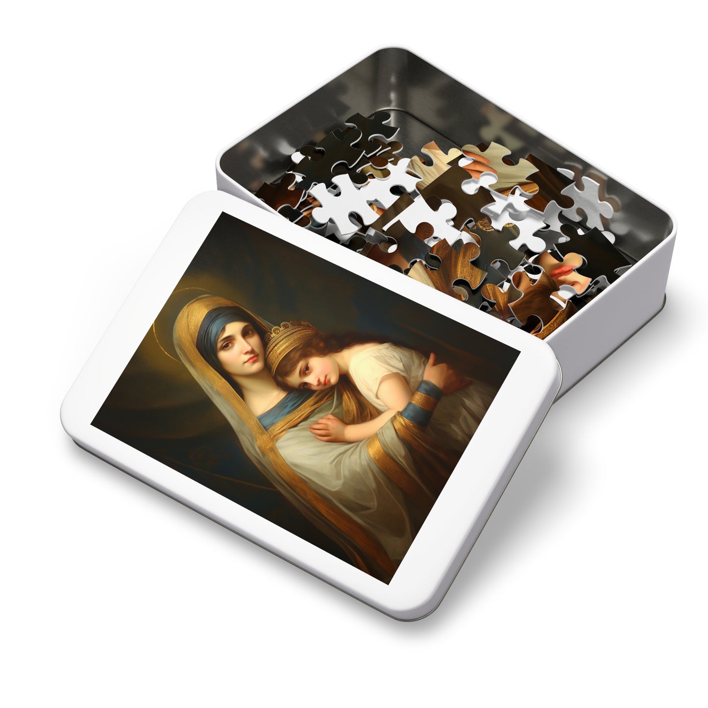 Saint Anne mother to Mary the Blessed Virgin - Puzzle and Keepsake Tin - Jigsaw Puzzle (30, 110, 252, 500,1000-Piece) - Religious Puzzle