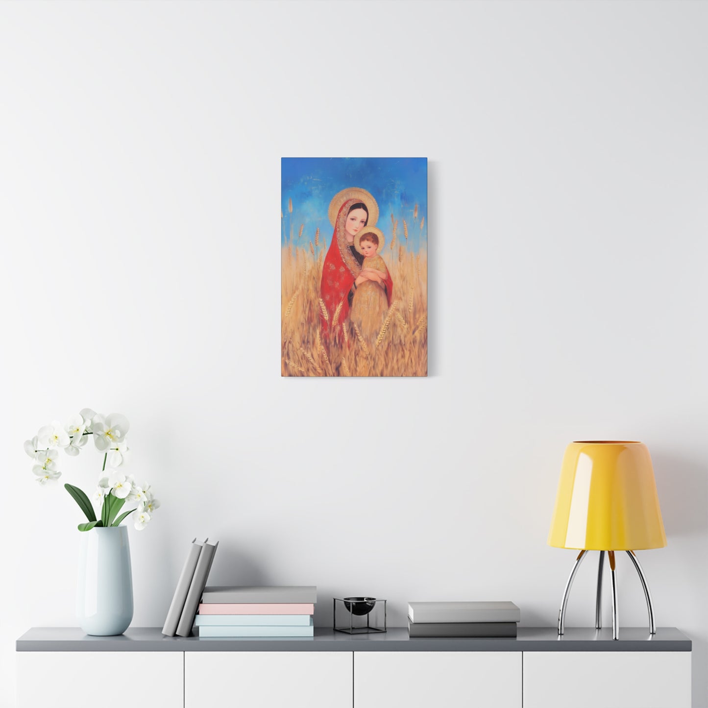 Our Lady of the Harvest - Multiple Sizes - Catholic Home art - Museum Wrapped Canvas - Sanctified Souls Print