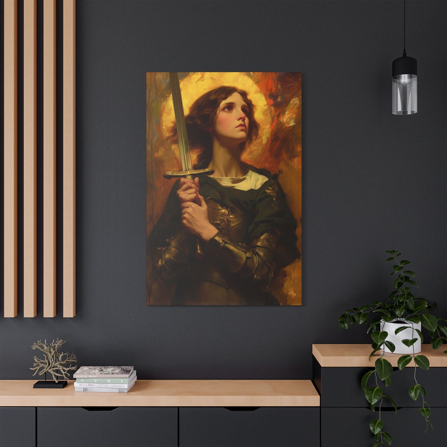 Portrait of Saint Joan of Arc - Museum Wrapped Canvas - Sanctified Souls Print - Religious Art for your Home