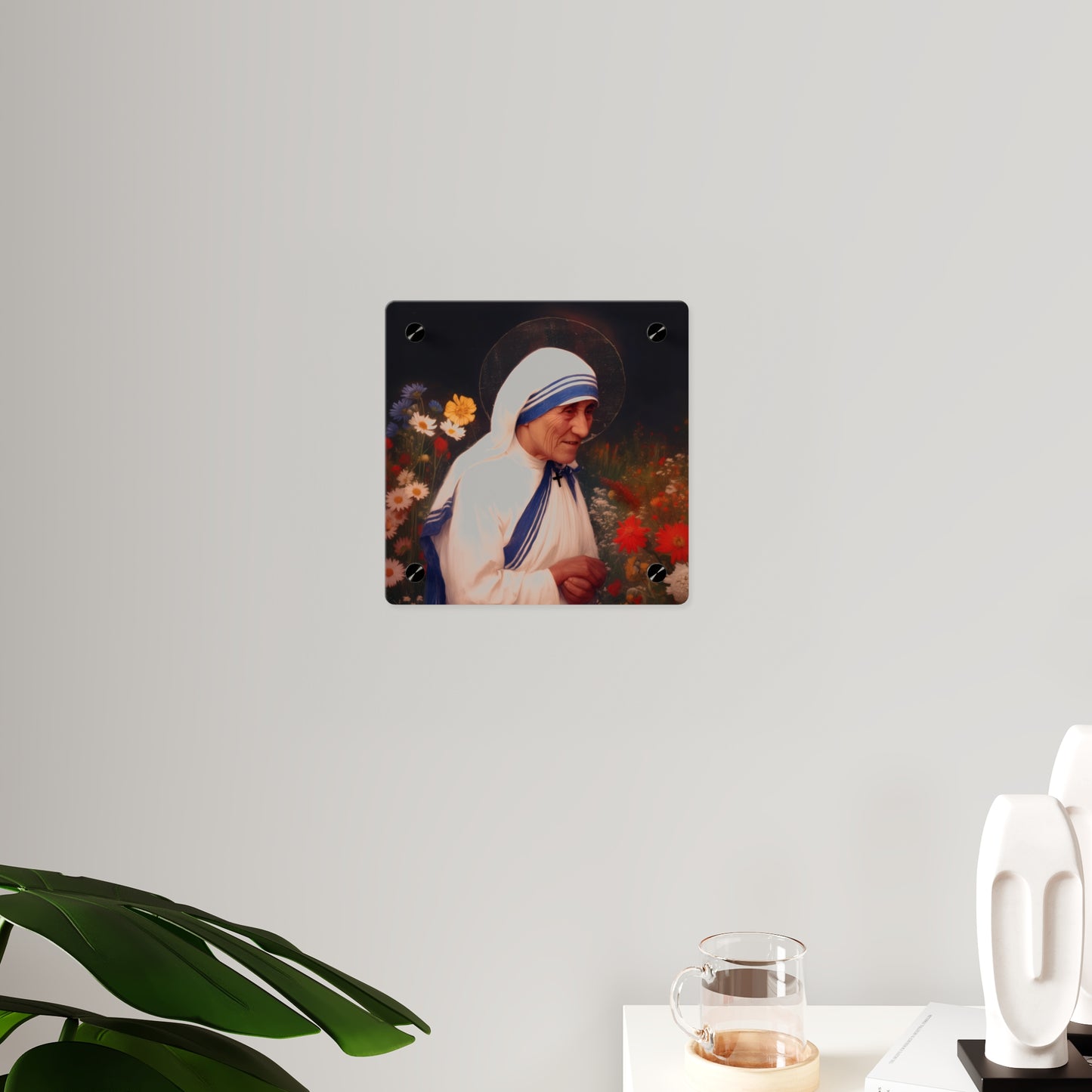 Saint Teresa of Calcutta Wall Art Panel - Ready to Hang Acrylic Print - Catholic Saint Art - Patron Saint Print - No Frame needed