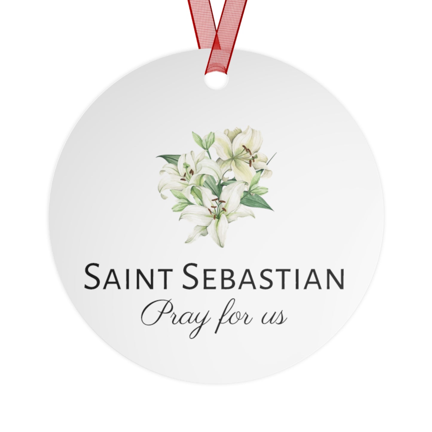 Saint Sebastian Metal Ornament - Religious Holiday Christmas Ornament and Keepsake - Prayer Ornament