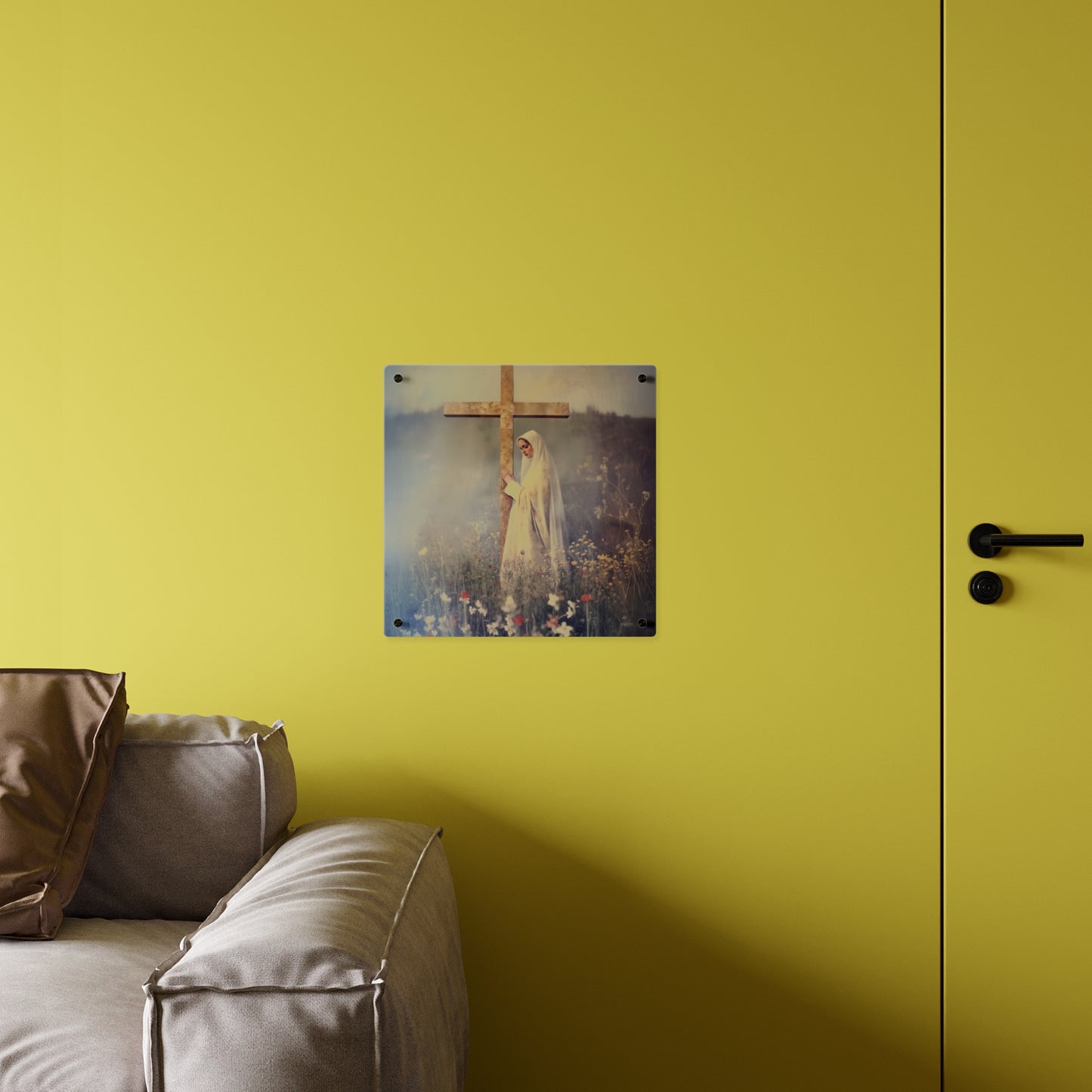 The Feast of the Exaltation of the Holy Cross Wall Art Panel - Ready to Hang Acrylic Print - Catholic Saint Art - Patron Saint Print