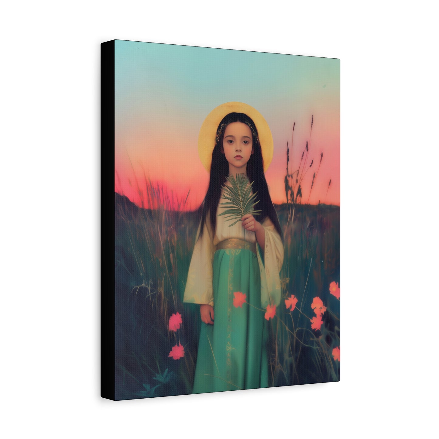Saint Charity - Multiple Sizes - Catholic Home art - Museum Wrapped Canvas - Sanctified Souls Print - Martyr Saint