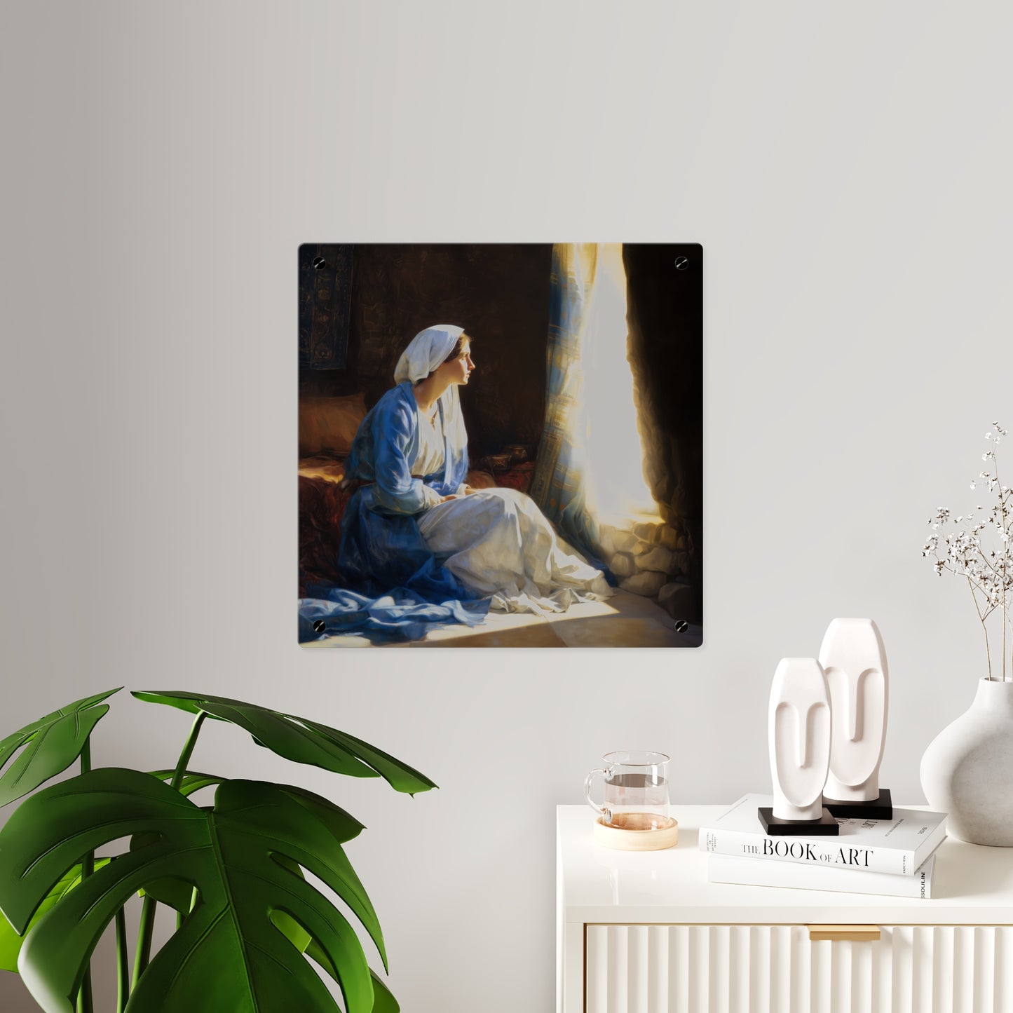 Mary's Yes - Quiet Fiat - Mother Mary - Marian Art - Wall Art Panel - Ready to Hang Acrylic Print - Saint Art - Catholic Art