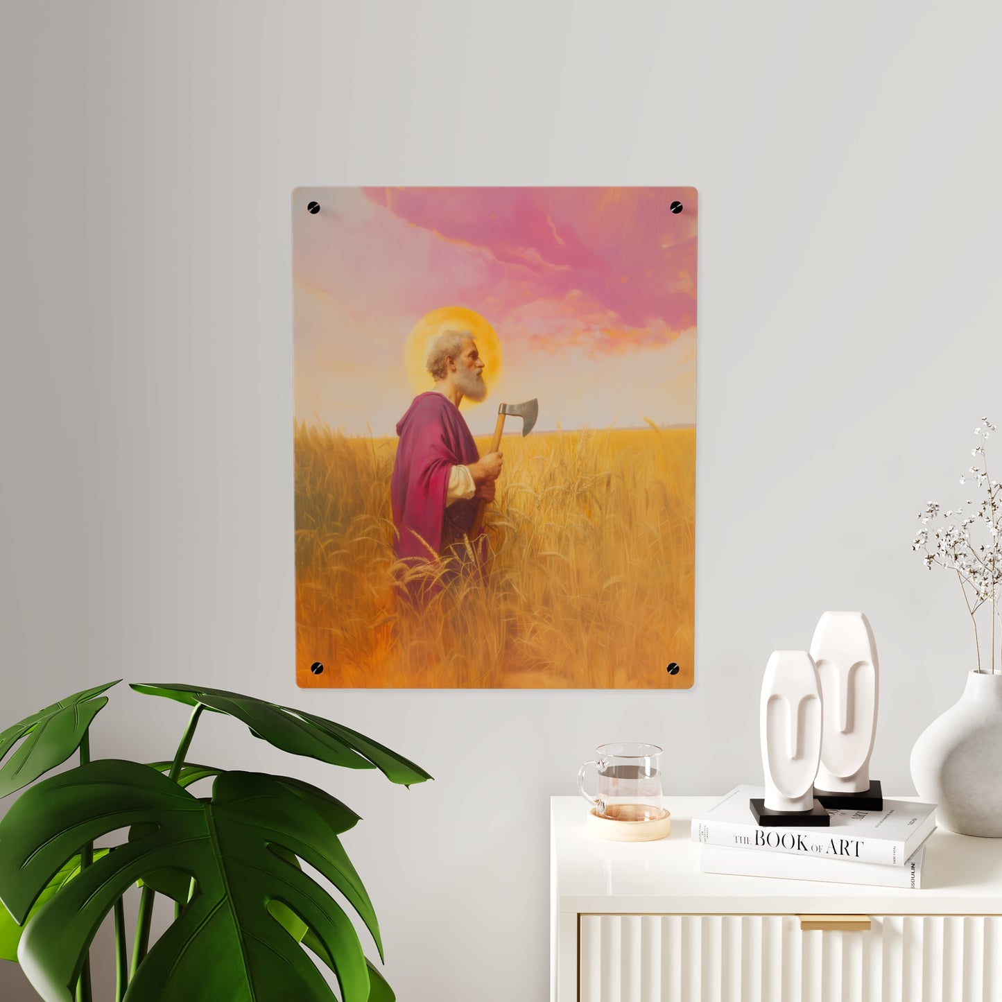 Saint Matthias Wall Art Panel - Ready to Hang Acrylic Print - Catholic Saint Art - Patron Saint Print - No Frame needed