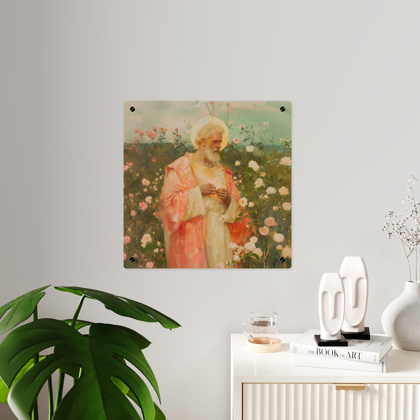 Saint Valentine Wall Art Panel - Ready to Hang Acrylic Print - Catholic Saint Art - Patron Saint Print - Catholic Saint Wall Art