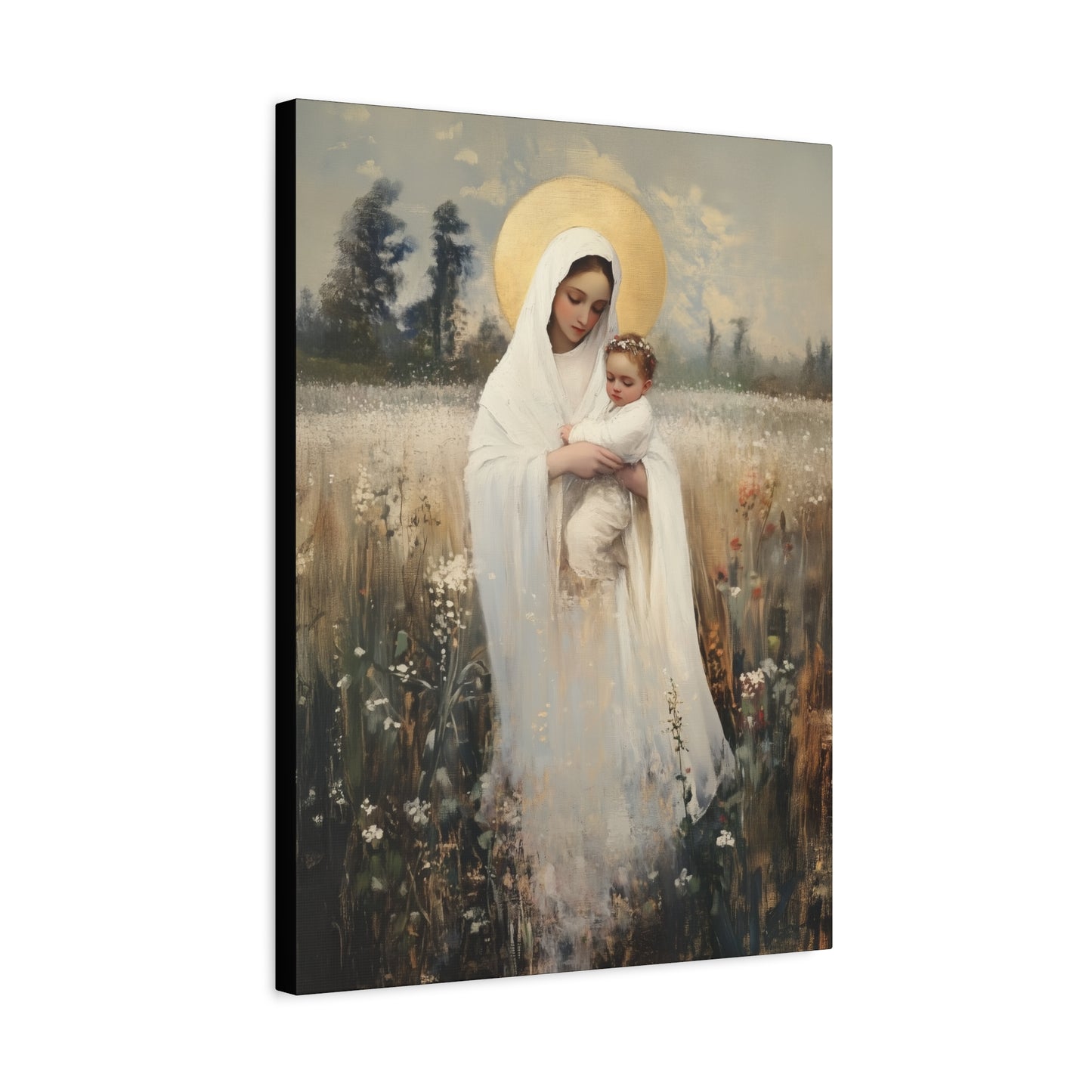 Our Lady of the Prairie - Multiple Sizes - Catholic Home art - Museum Wrapped Canvas - Sanctified Souls Print