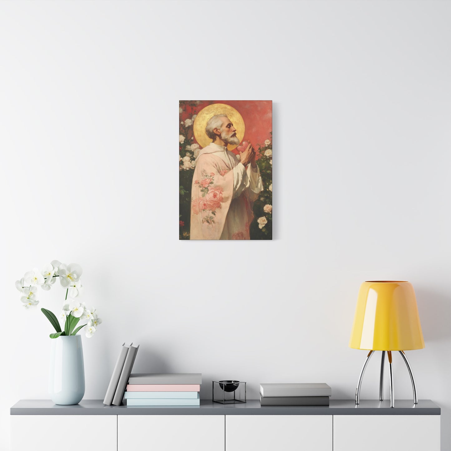 Saint Valentine - Multiple Sizes - Catholic Home art - Museum Wrapped Canvas - Sanctified Souls Print - Catholic Saint Art