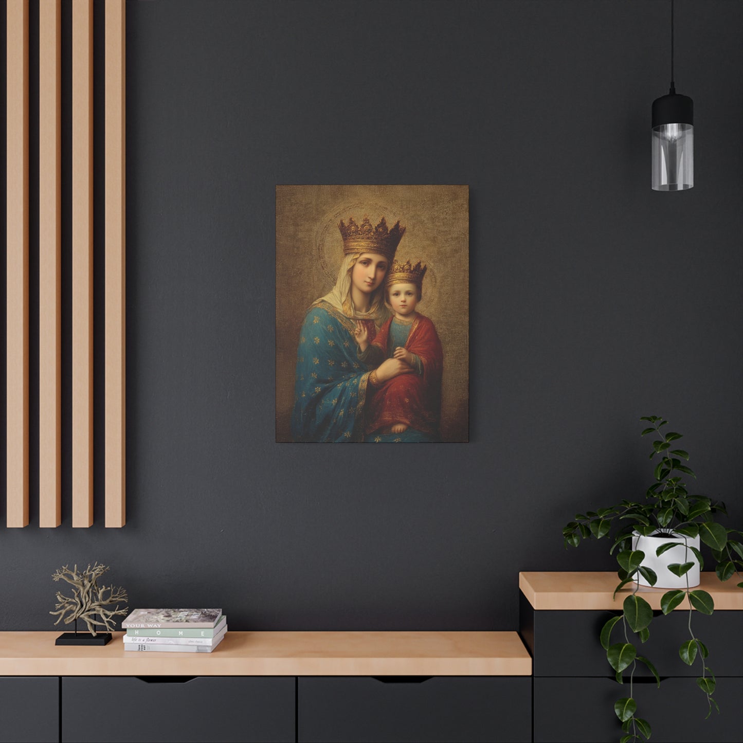 Madonna della Strada - Our Lady of the Way - Museum Wrapped Canvas Print - Multiple Sizes - Catholic Home art Matte Canvas