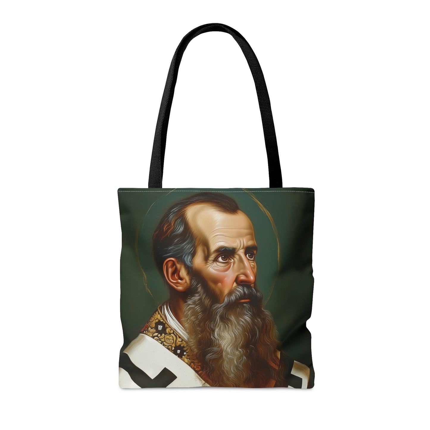 Saint Basil the Great Tote Bag - Purse - Three sizes - Large Medium Small Faith Art Bag - Catholic faith carry-all purse - Double Sided