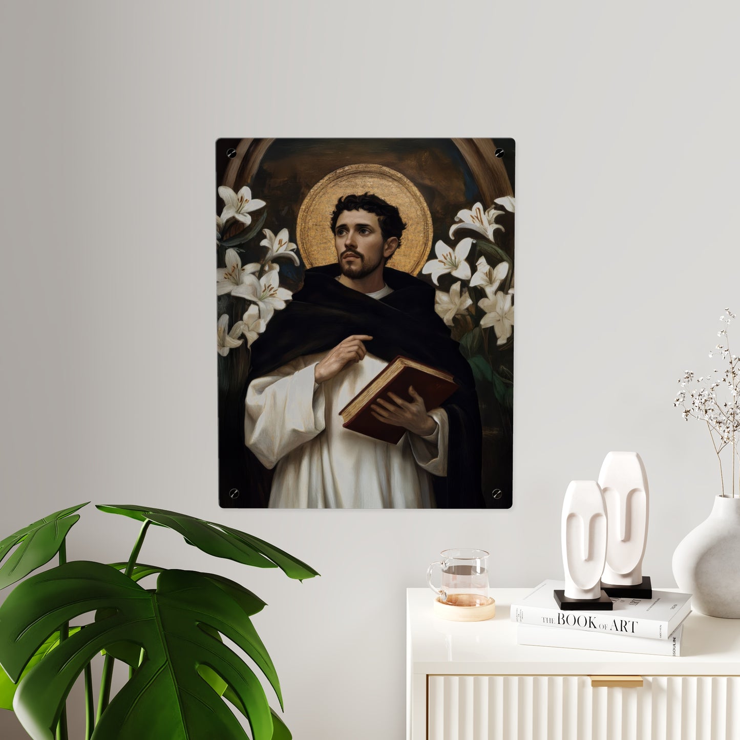 Saint Dominic Wall Art Panel - Ready to Hang Acrylic Print - Catholic Saint Art - Patron Saint Print - No Frame needed
