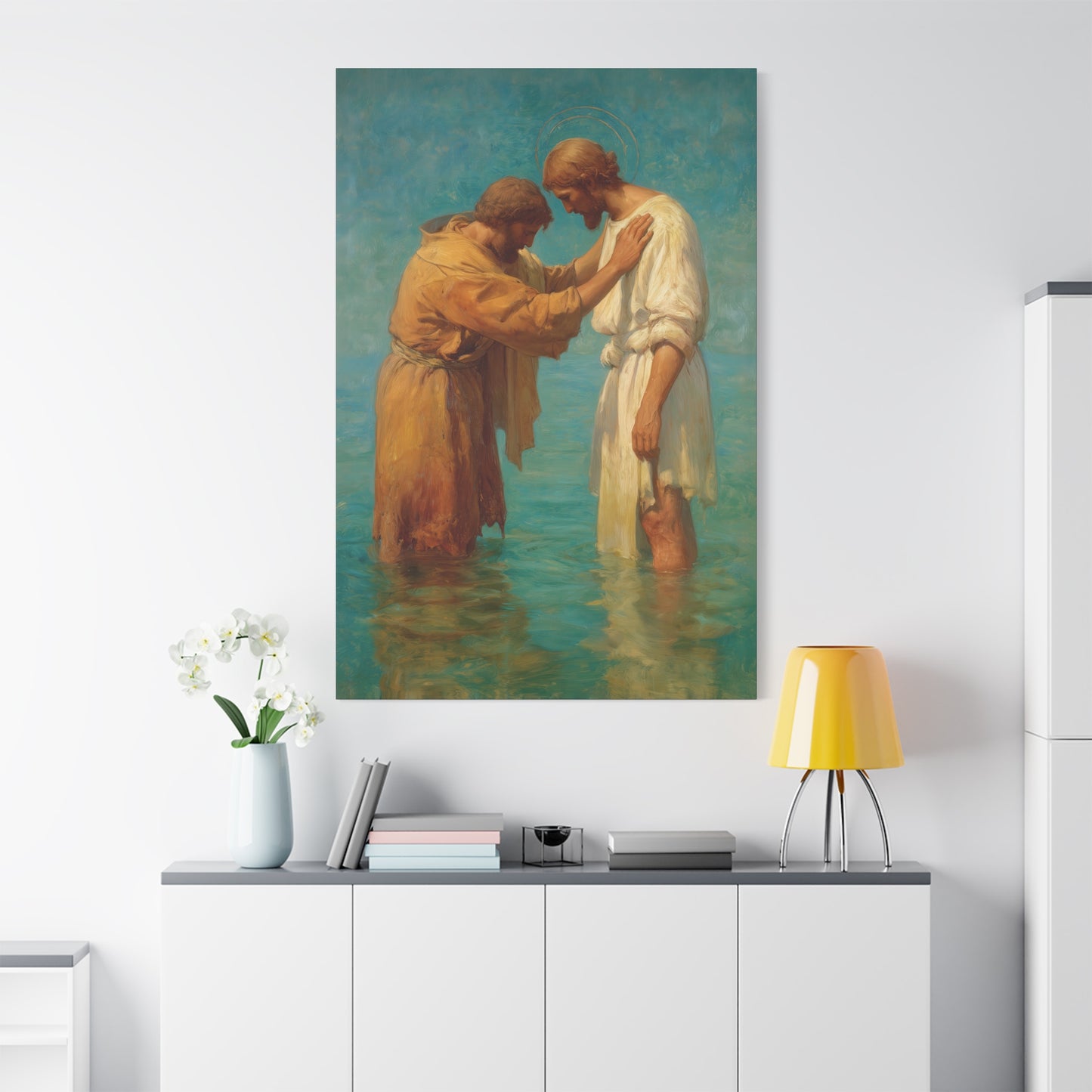 Saint John the Baptist, Servant of the Dawn - Museum Wrapped Canvas - Print - Religious Art for your Home - Christian print - Prayer Room