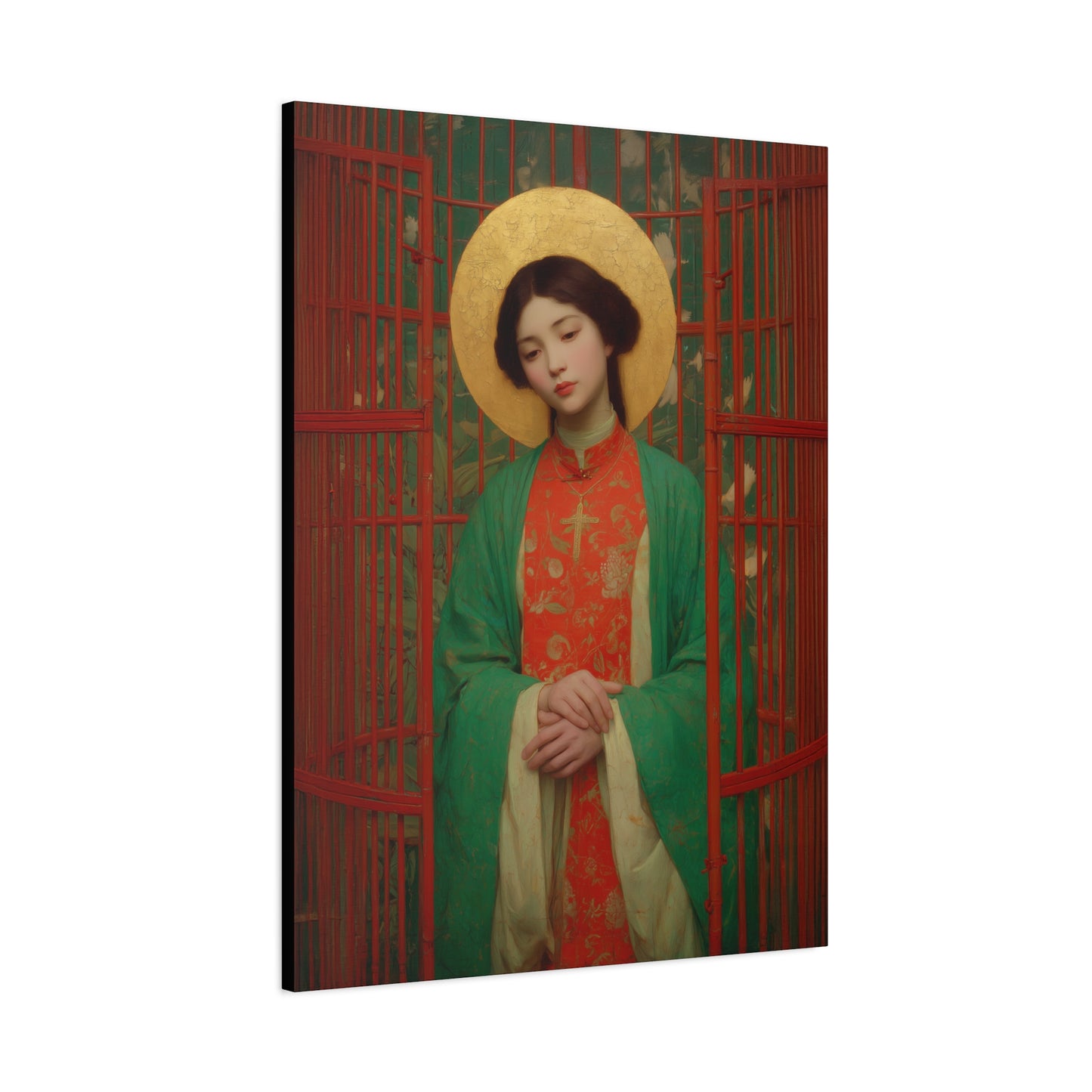 Saint Agnes Tsao Kou Ying - Museum Wrapped Canvas - Sanctified Souls Print - Religious Art for your Home - Catholic Patron Saint Art