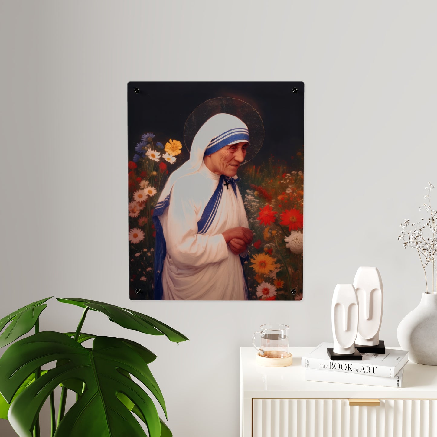 Saint Teresa of Calcutta Wall Art Panel - Ready to Hang Acrylic Print - Catholic Saint Art - Patron Saint Print - No Frame needed