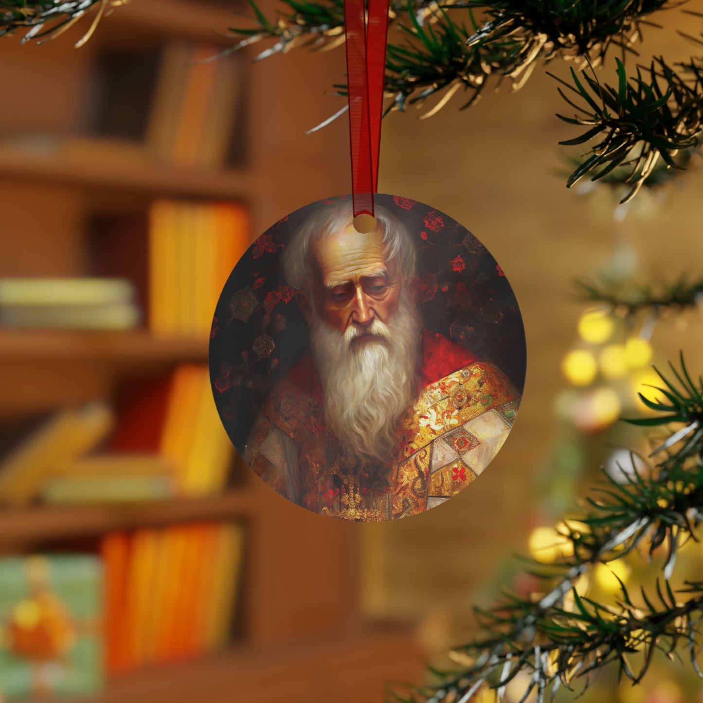 Saint Nicholas - Religious Holiday Christmas Ornament and Keepsake - Double sided Keepsake Religious Ornament