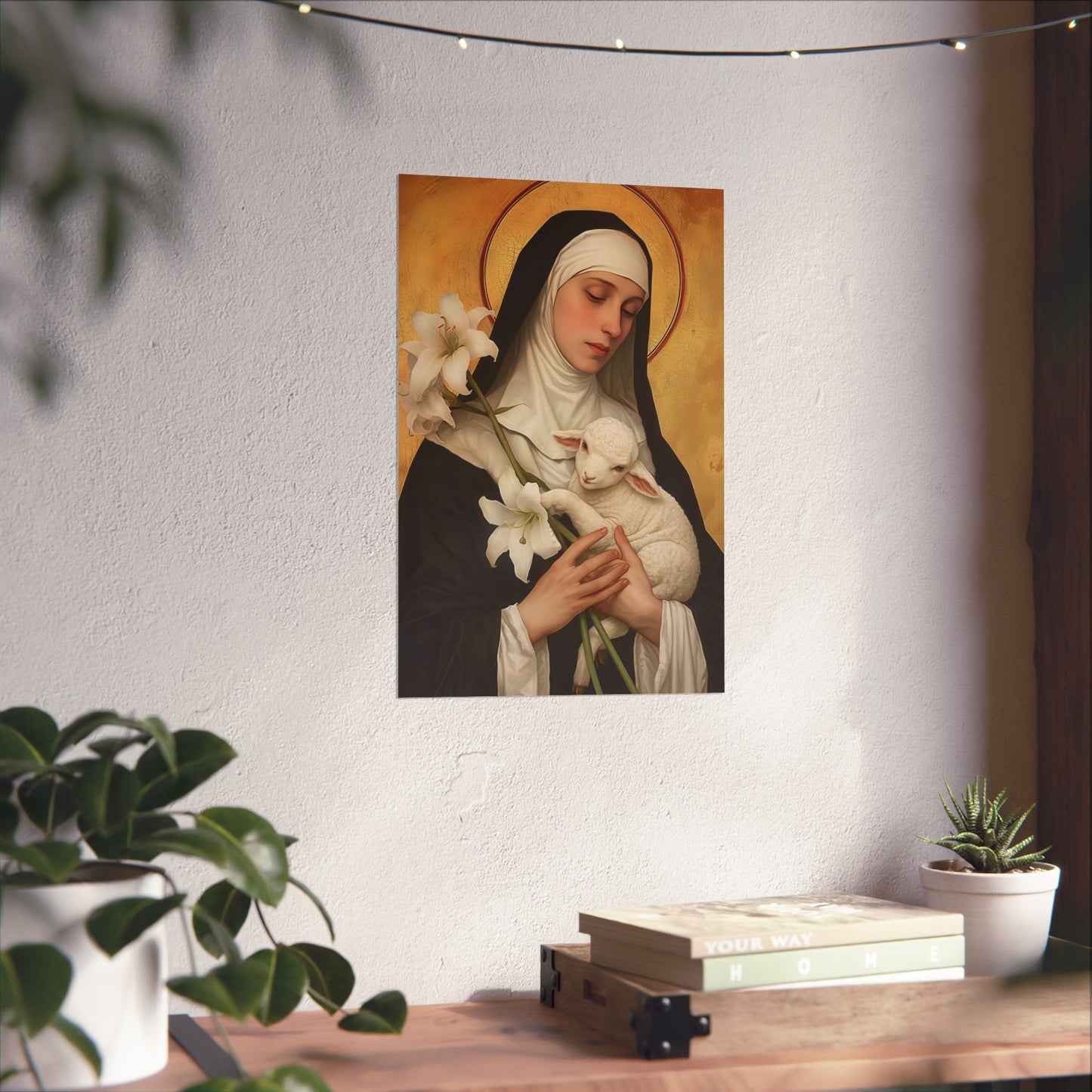 Saint Agnes of Montepulciano Poster Print - Sanctified Souls Print - Multiple Sizes - Premium Posters - Catholic Art for your home