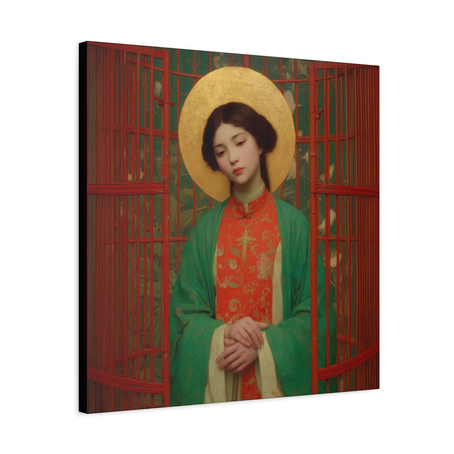 Saint Agnes Tsao Kou Ying - Museum Wrapped Canvas - Sanctified Souls Print - Religious Art for your Home - Catholic Patron Saint Art