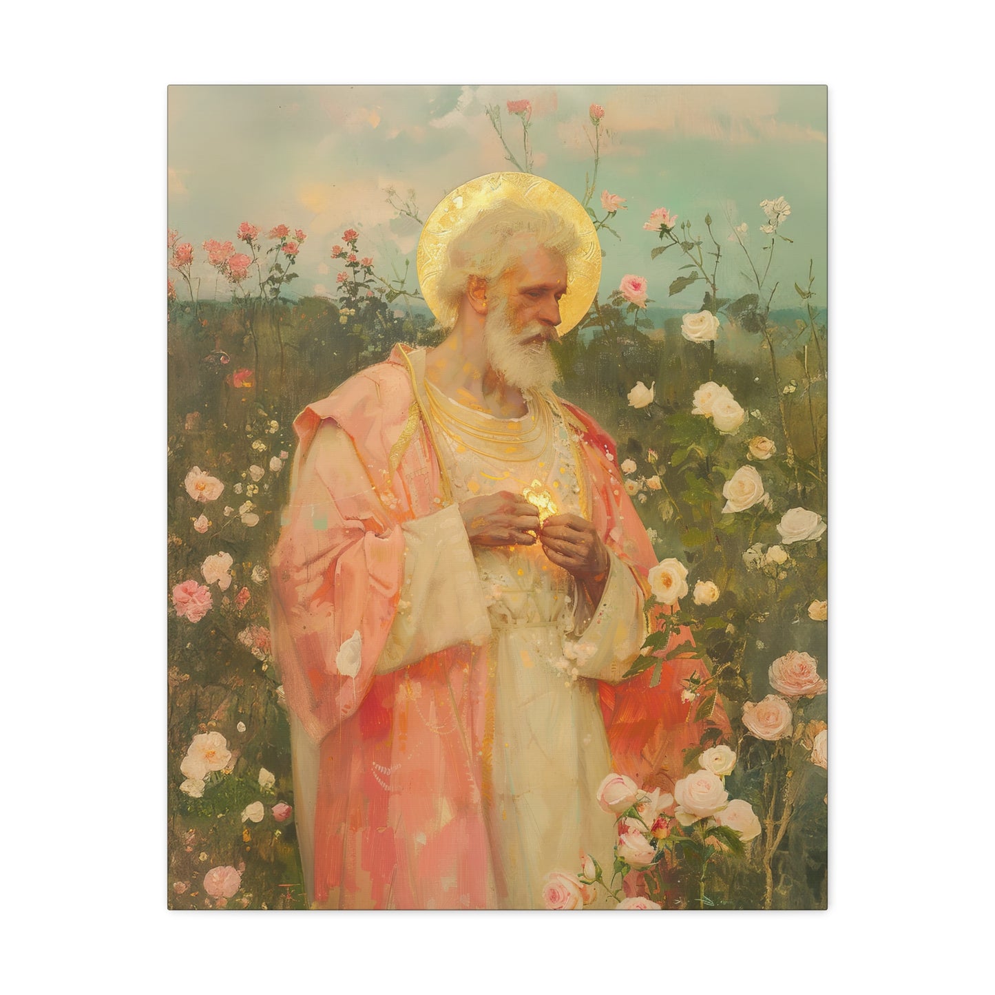 Saint Valentine - Multiple Sizes - Catholic Home art - Museum Wrapped Canvas - Sanctified Souls Print - Catholic Saint Art