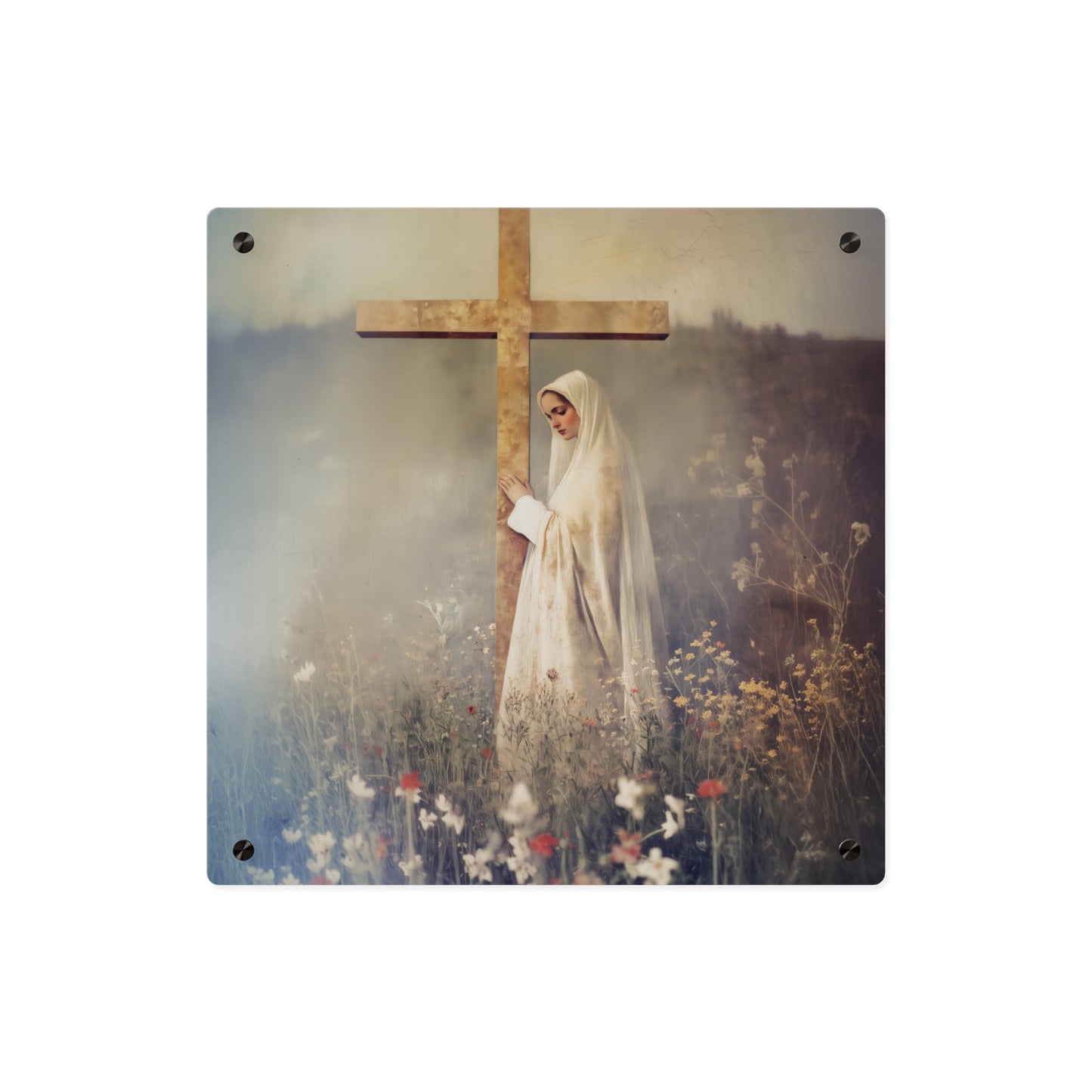 The Feast of the Exaltation of the Holy Cross Wall Art Panel - Ready to Hang Acrylic Print - Catholic Saint Art - Patron Saint Print