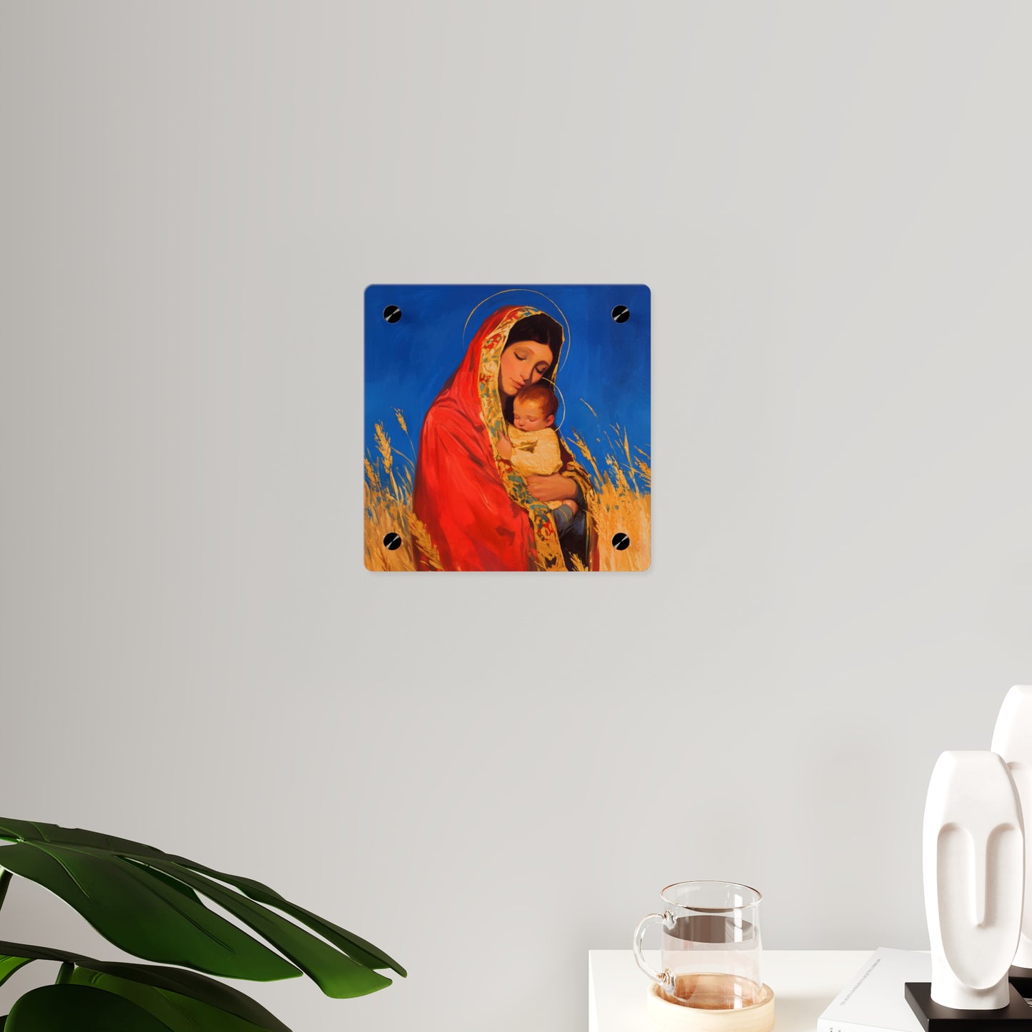 Our Lady of the Harvest - Wall Art Panel - Ready to Hang Acrylic Print - Catholic Saint Art - Patron Saint Print