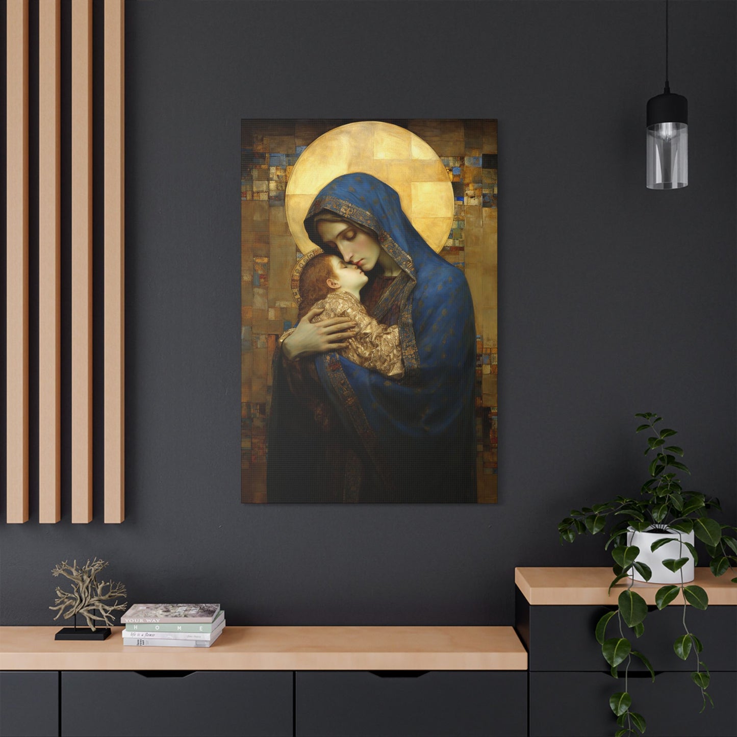 Madonna and Child - Museum Wrapped Canvas - Sanctified Souls Print - Religious Art for your Home - The Virgin Mary and The Christ Child