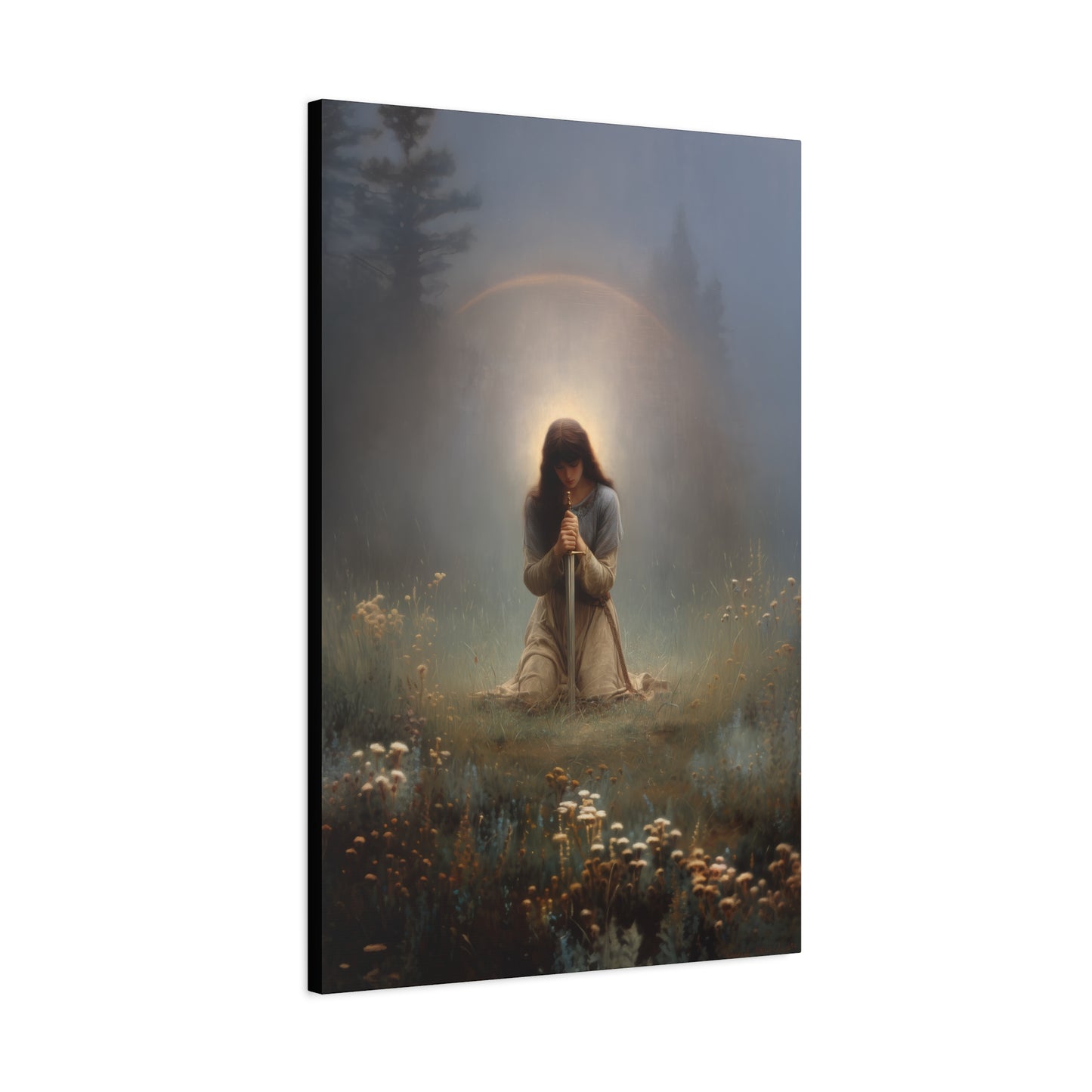 Saint Joan of Arc - Museum Wrapped Canvas - Sanctified Souls Print - Religious Art for your Home - Catholic Patron Saint Art