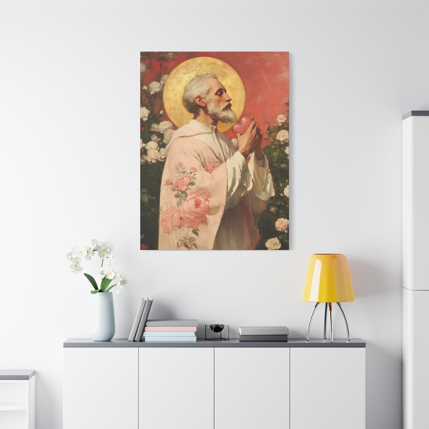 Saint Valentine - Multiple Sizes - Catholic Home art - Museum Wrapped Canvas - Sanctified Souls Print - Catholic Saint Art