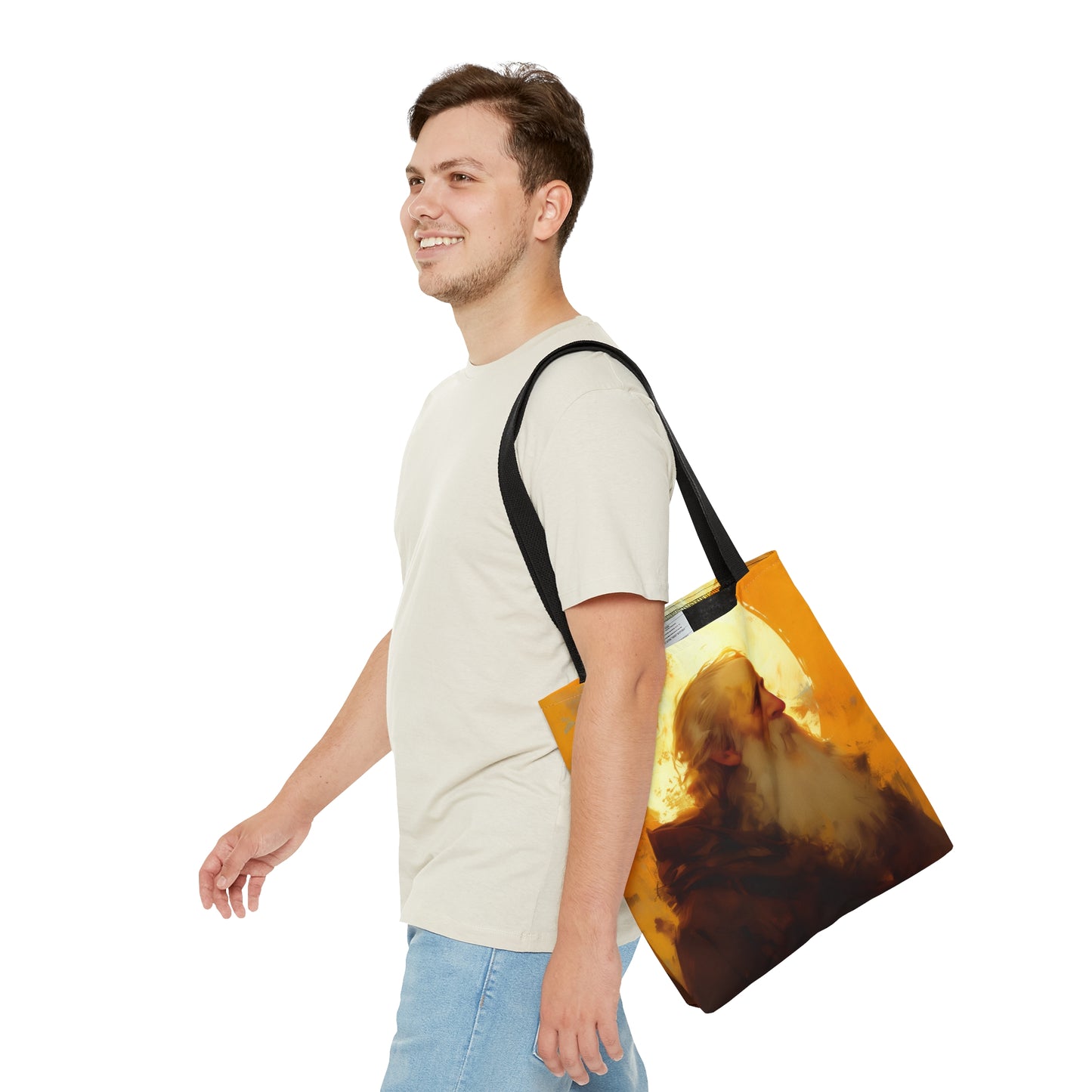 Saint Samson of Dol Tote Bag - Large Medium Small Faith Art Bag - Catholic Faith Purse - Religious Carry All - Re usable Bible Purse