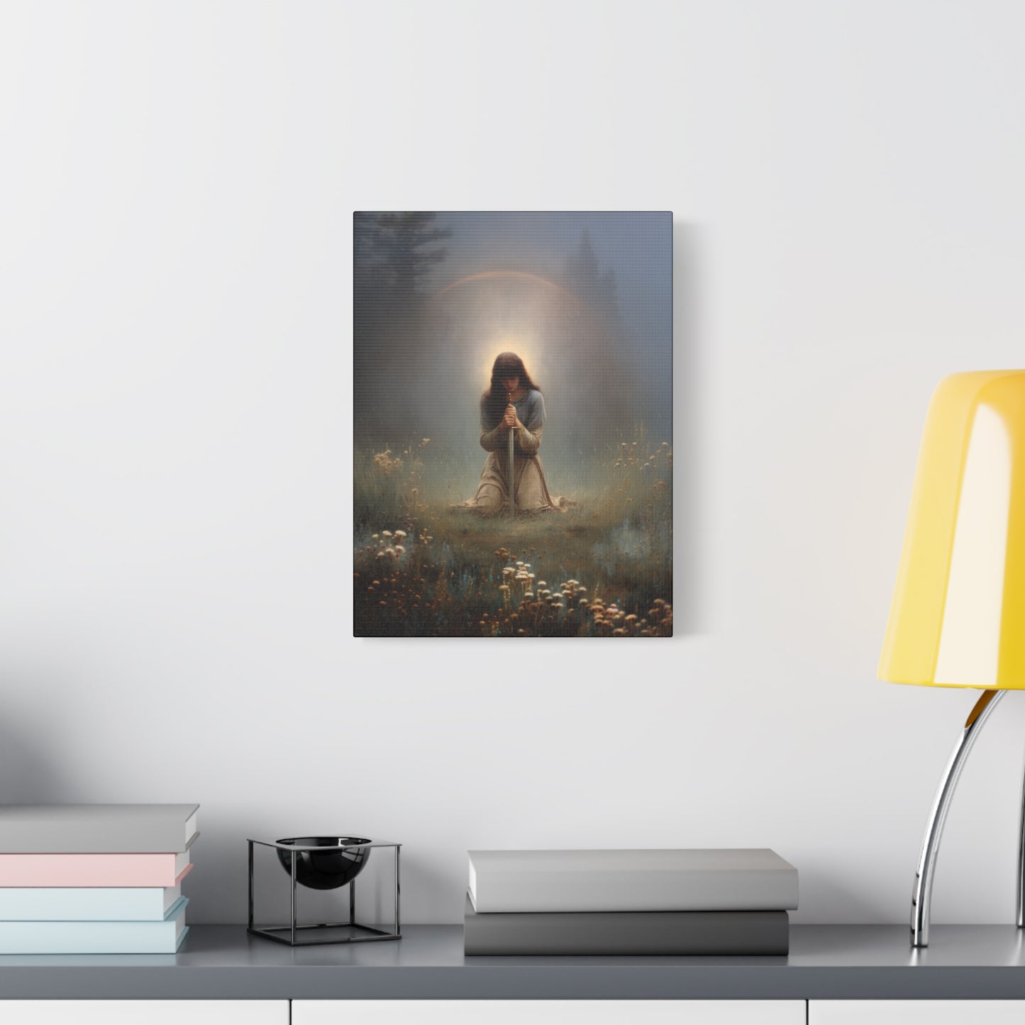 Saint Joan of Arc - Museum Wrapped Canvas - Sanctified Souls Print - Religious Art for your Home - Catholic Patron Saint Art