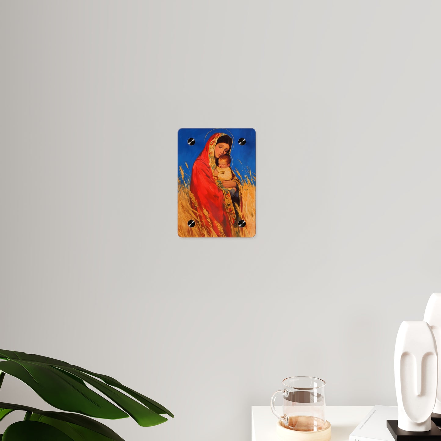 Our Lady of the Harvest - Wall Art Panel - Ready to Hang Acrylic Print - Catholic Saint Art - Patron Saint Print