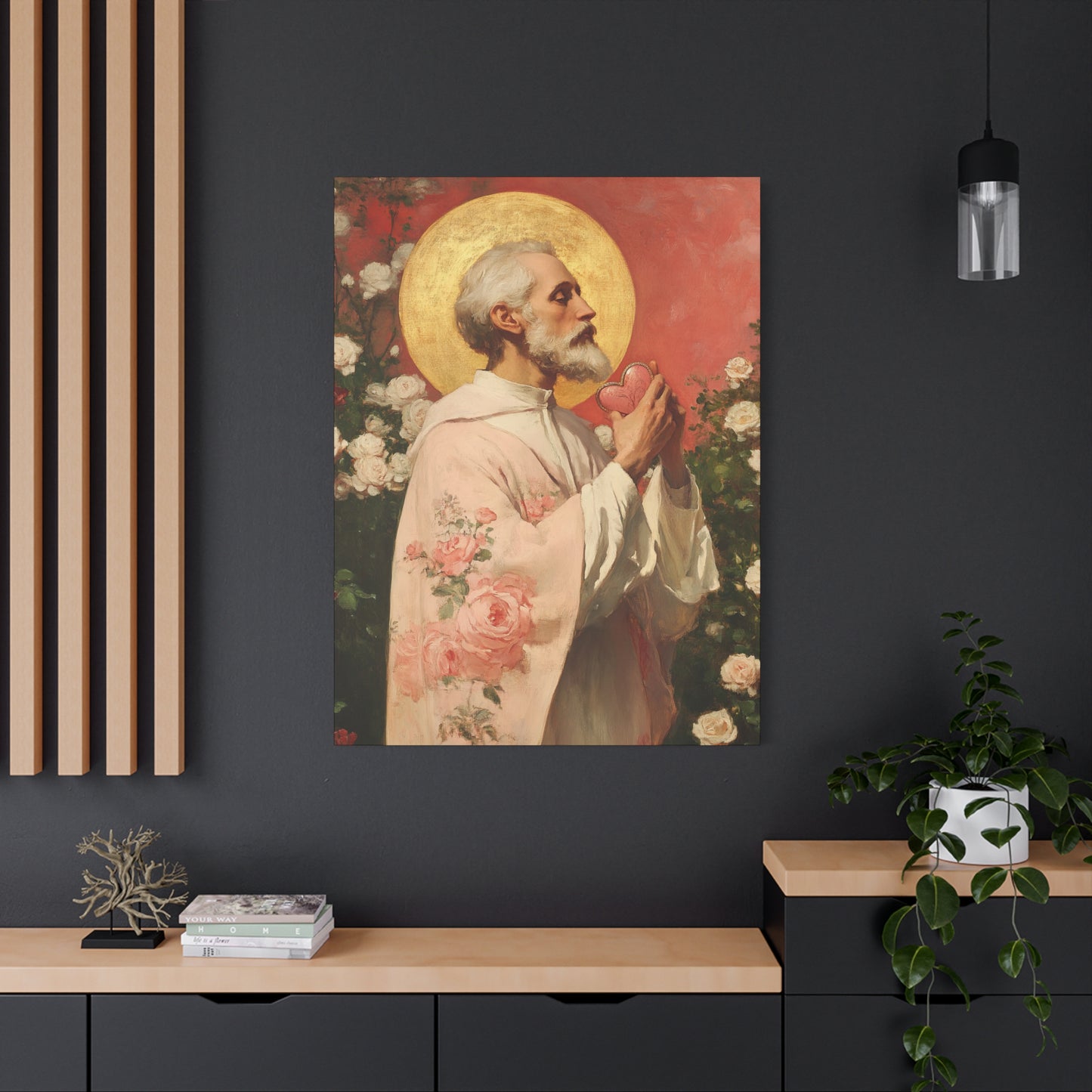 Saint Valentine - Multiple Sizes - Catholic Home art - Museum Wrapped Canvas - Sanctified Souls Print - Catholic Saint Art