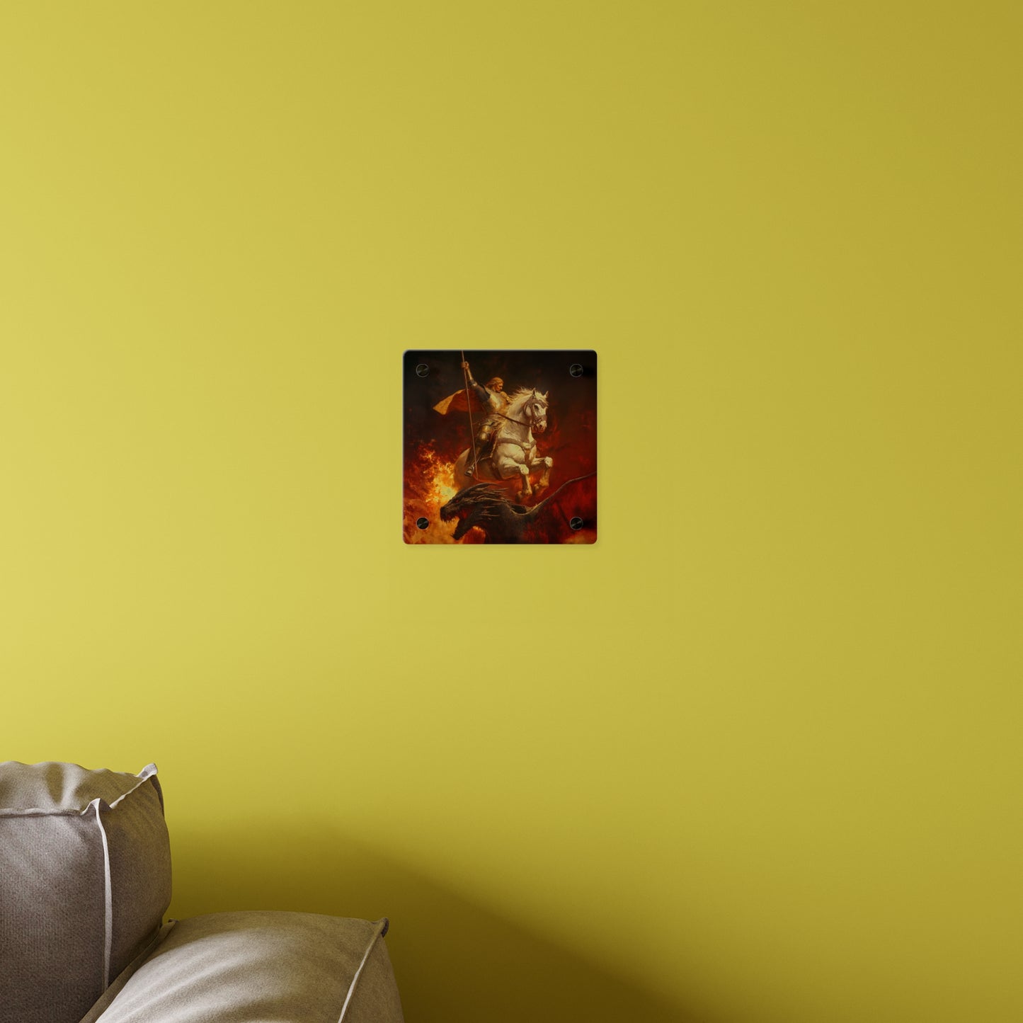 Saint George Wall Art Panel - Ready to Hang Acrylic Print - Catholic Saint Art - Patron Saint Print - No Frame needed