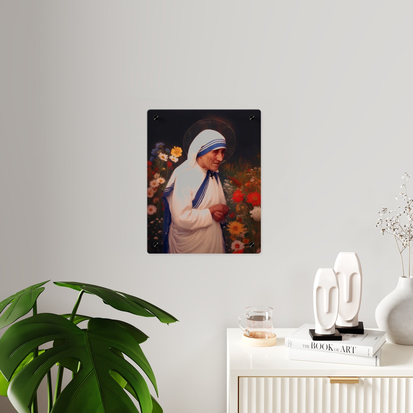 Saint Teresa of Calcutta Wall Art Panel - Ready to Hang Acrylic Print - Catholic Saint Art - Patron Saint Print - No Frame needed