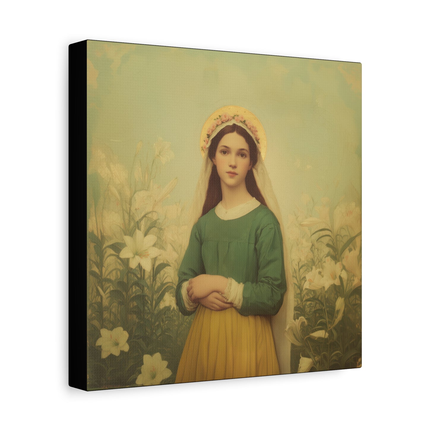 Saint Maria Goretti - Museum Wrapped Canvas - Sanctified Souls Print - Religious Art for your Home - Catholic Patron Saint Art