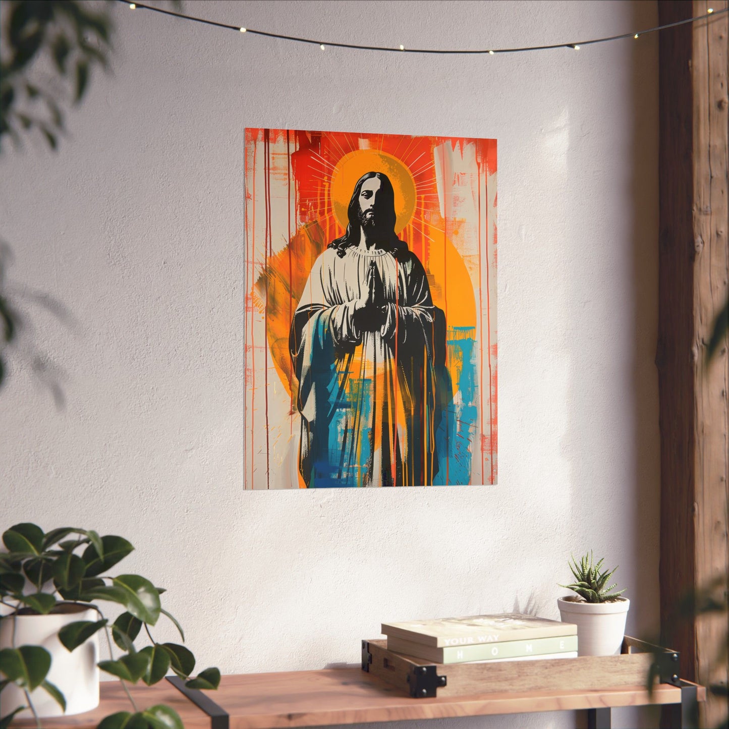 Jesus, King of Peace and Light - Sanctified Souls Print - Multiple Sizes - Premium Posters - Catholic Art - Christian painting